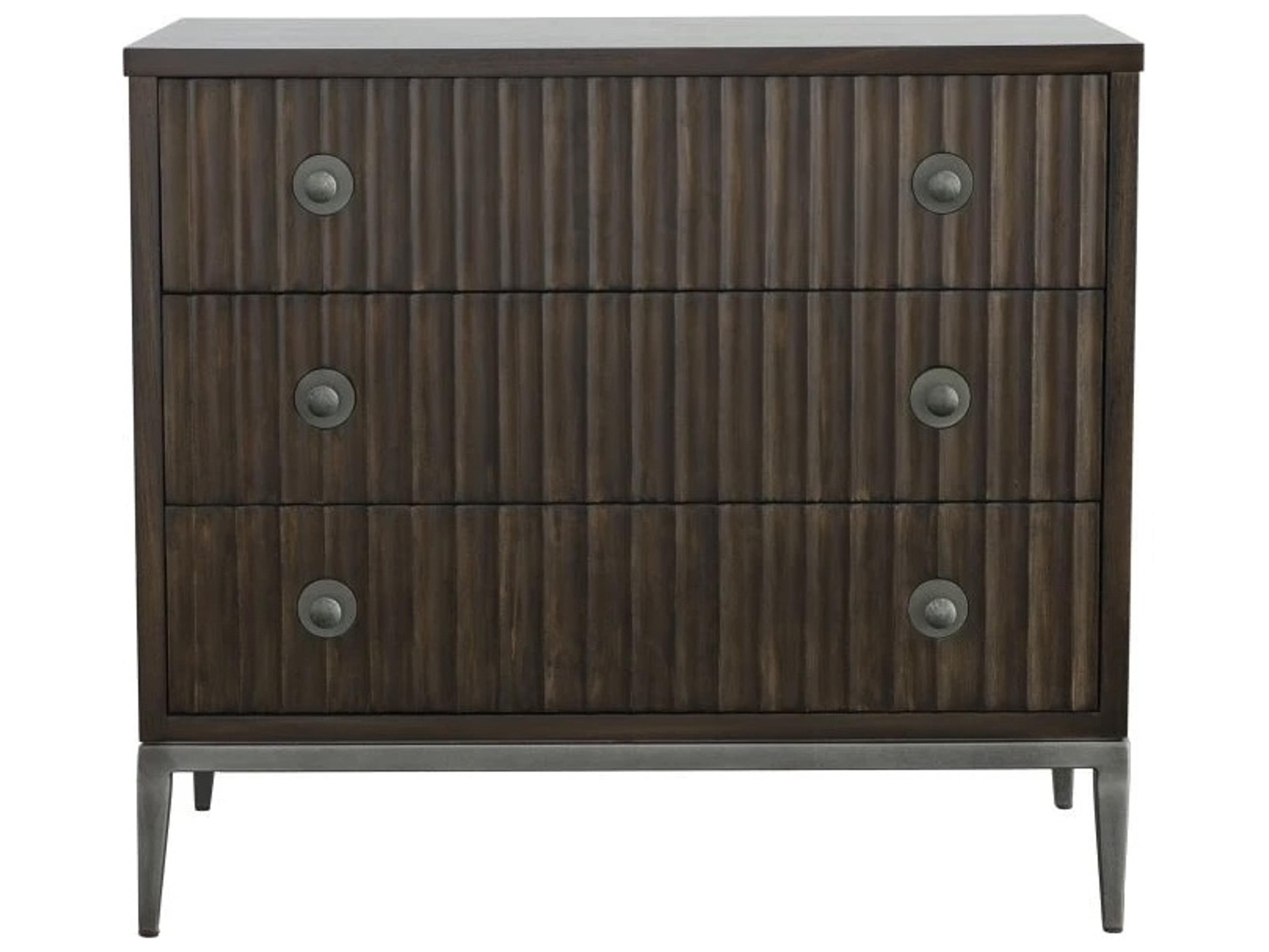 Fairfield Chair Monogram Brown Walnut Wood Accent Chest