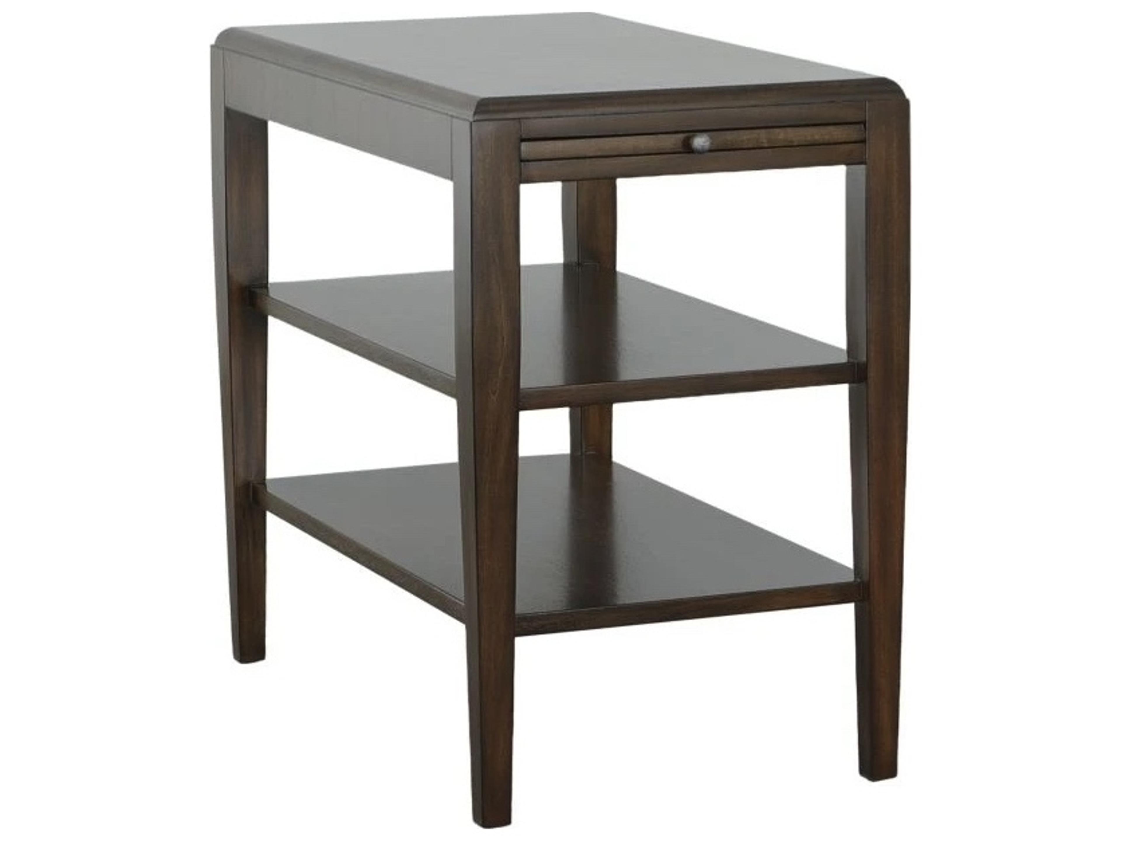 Monogram Rectangular Wood End Table