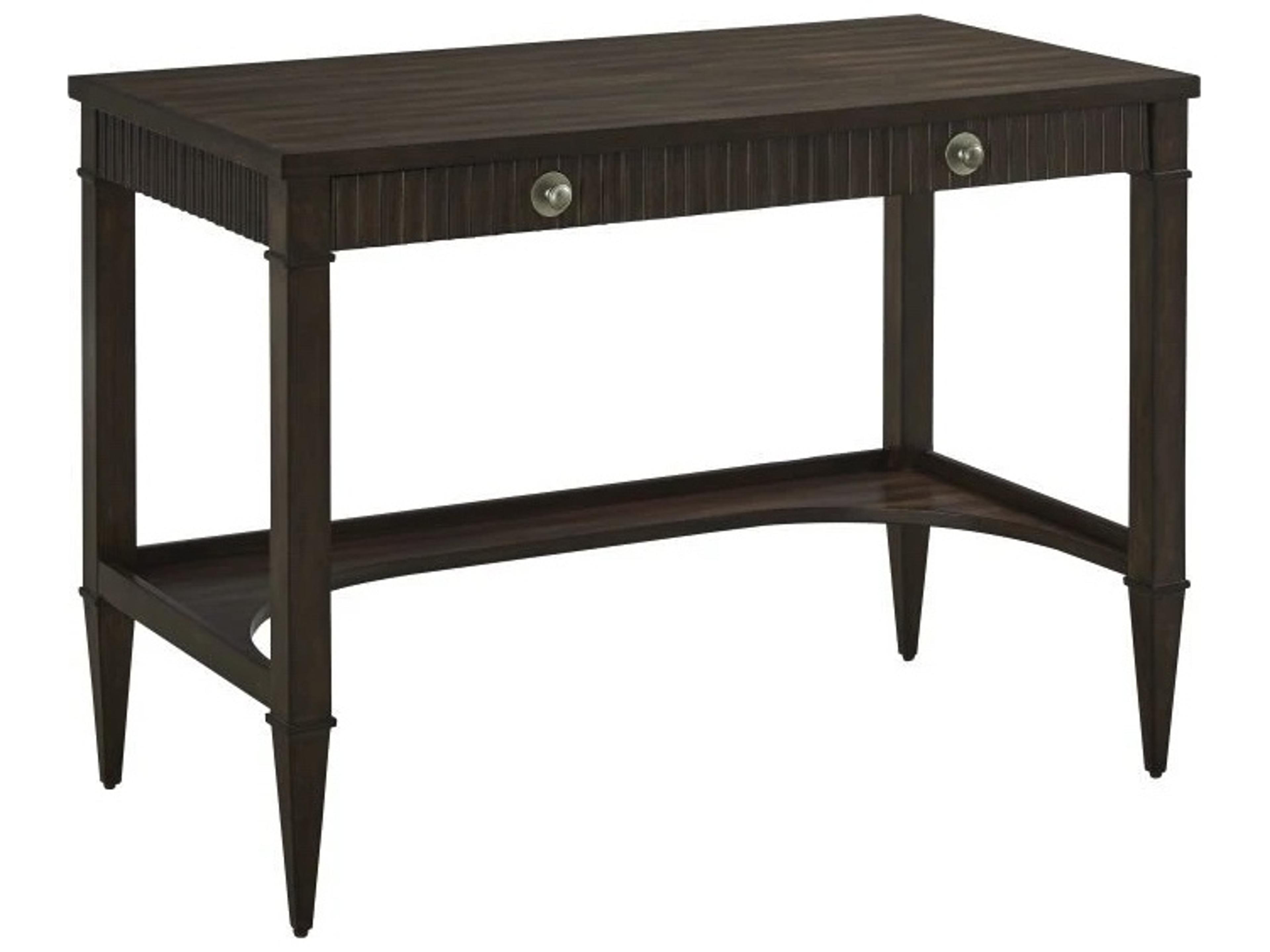 Monogram Brown Walnut Wood Writing Desk