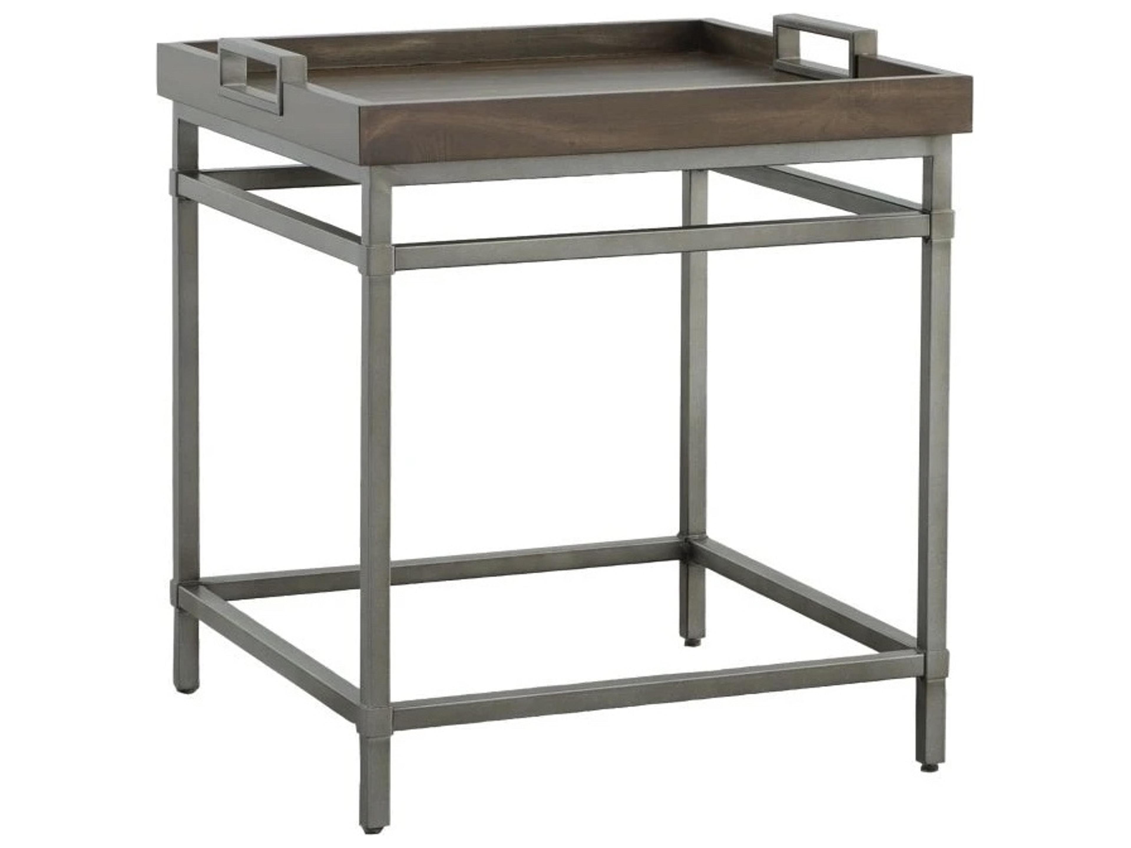 Monogram Square Wood End Table