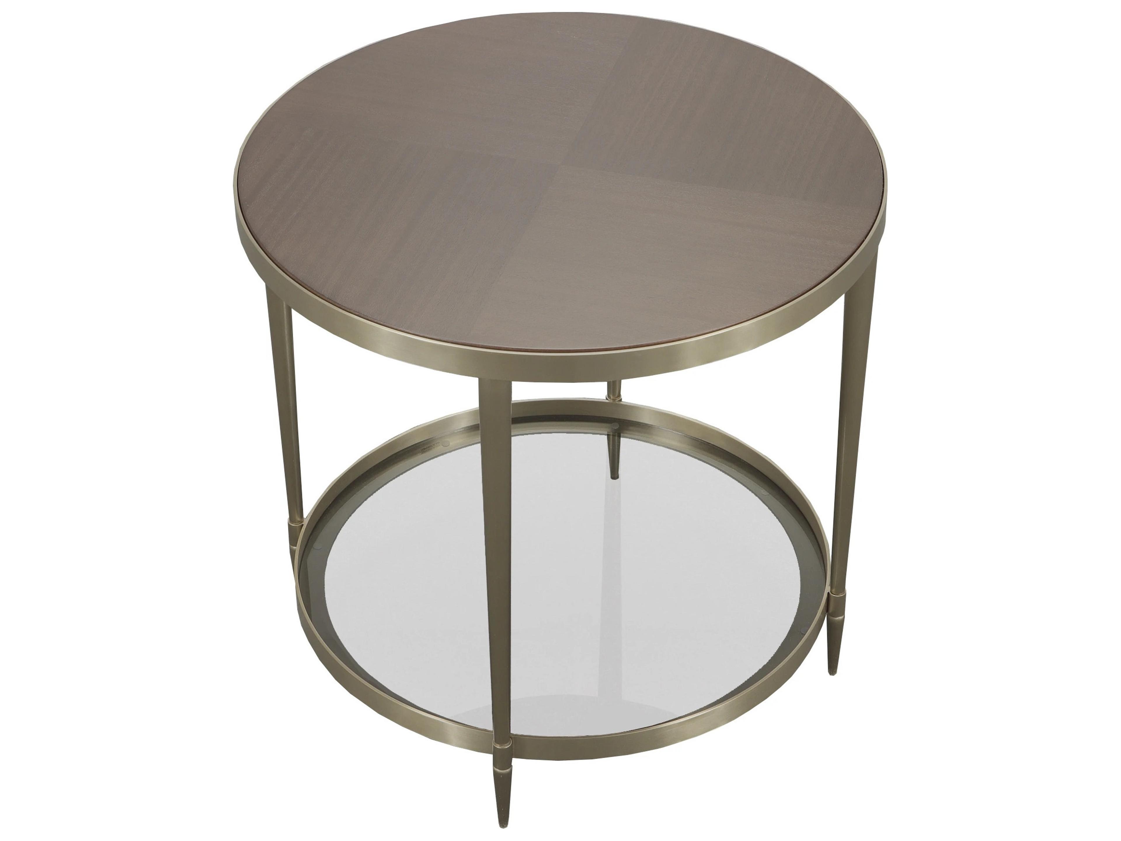Fairfield Chair Monogram Round Wood End Table
