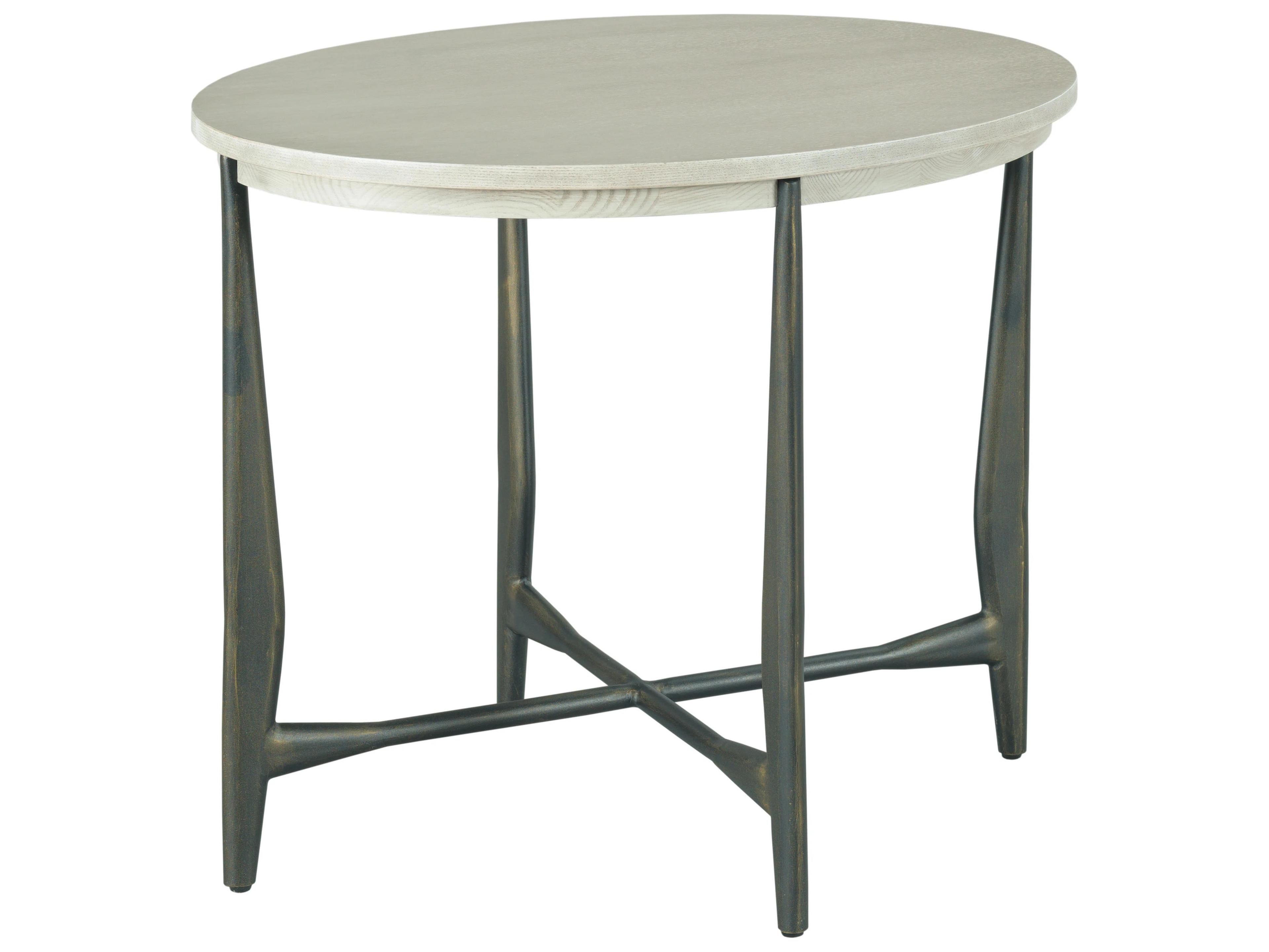Monogram Oval Wood End Table