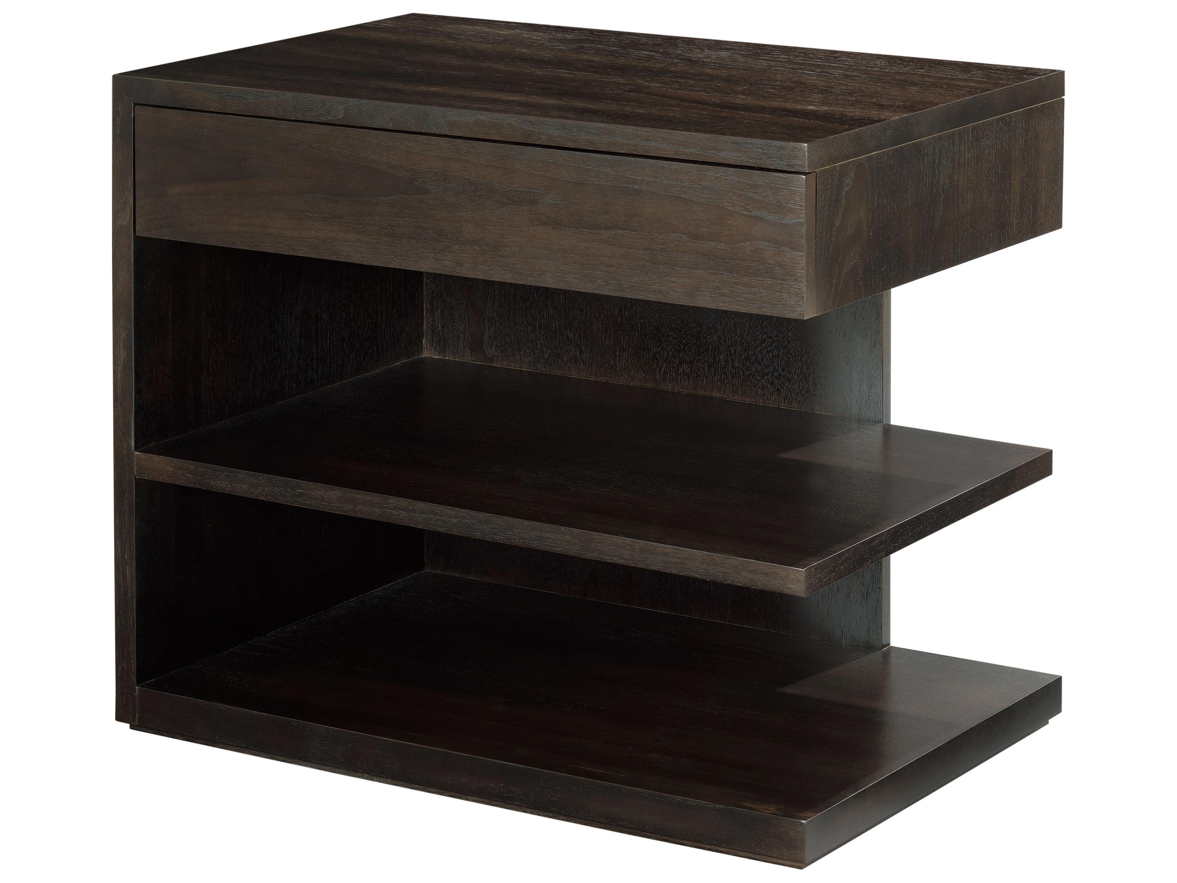 Monogram Rectangular Wood End Table
