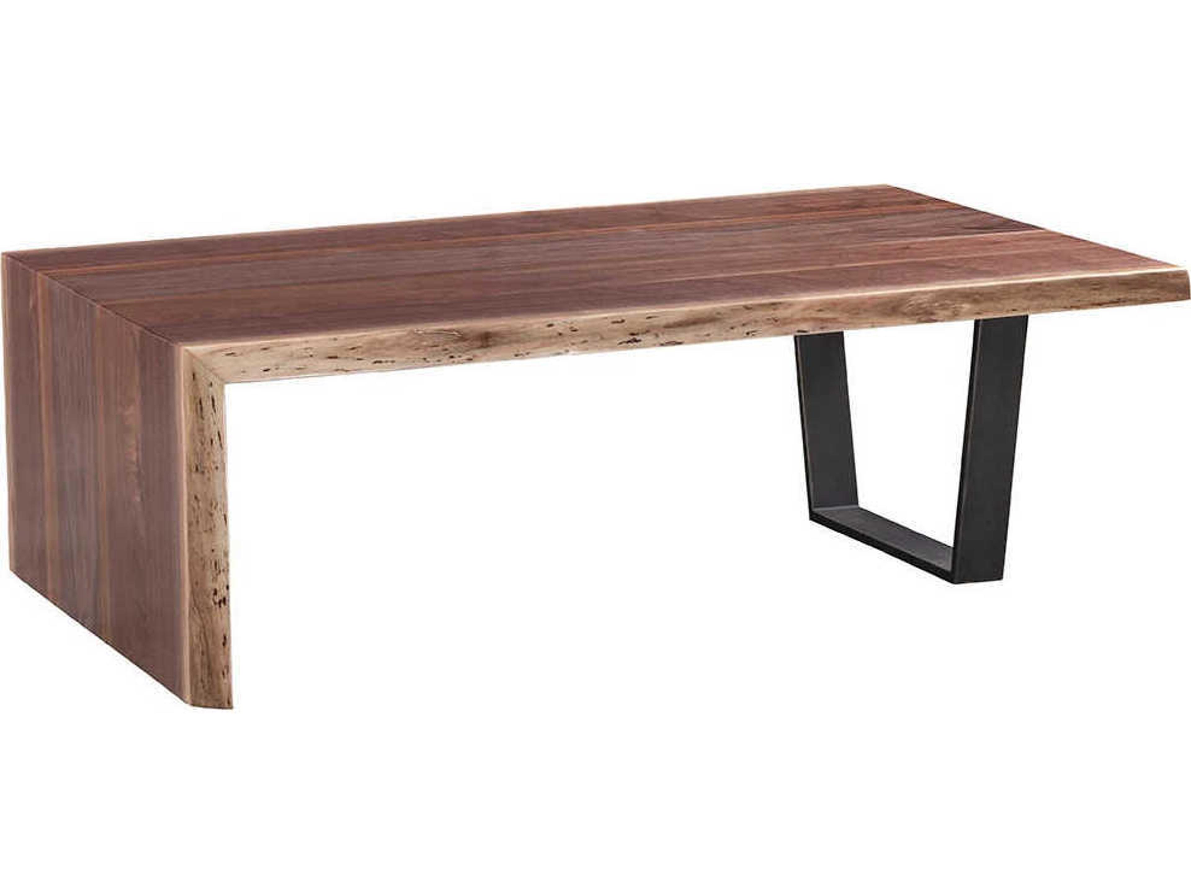 Live Edge Rectangular Wood Natural Coffee Table