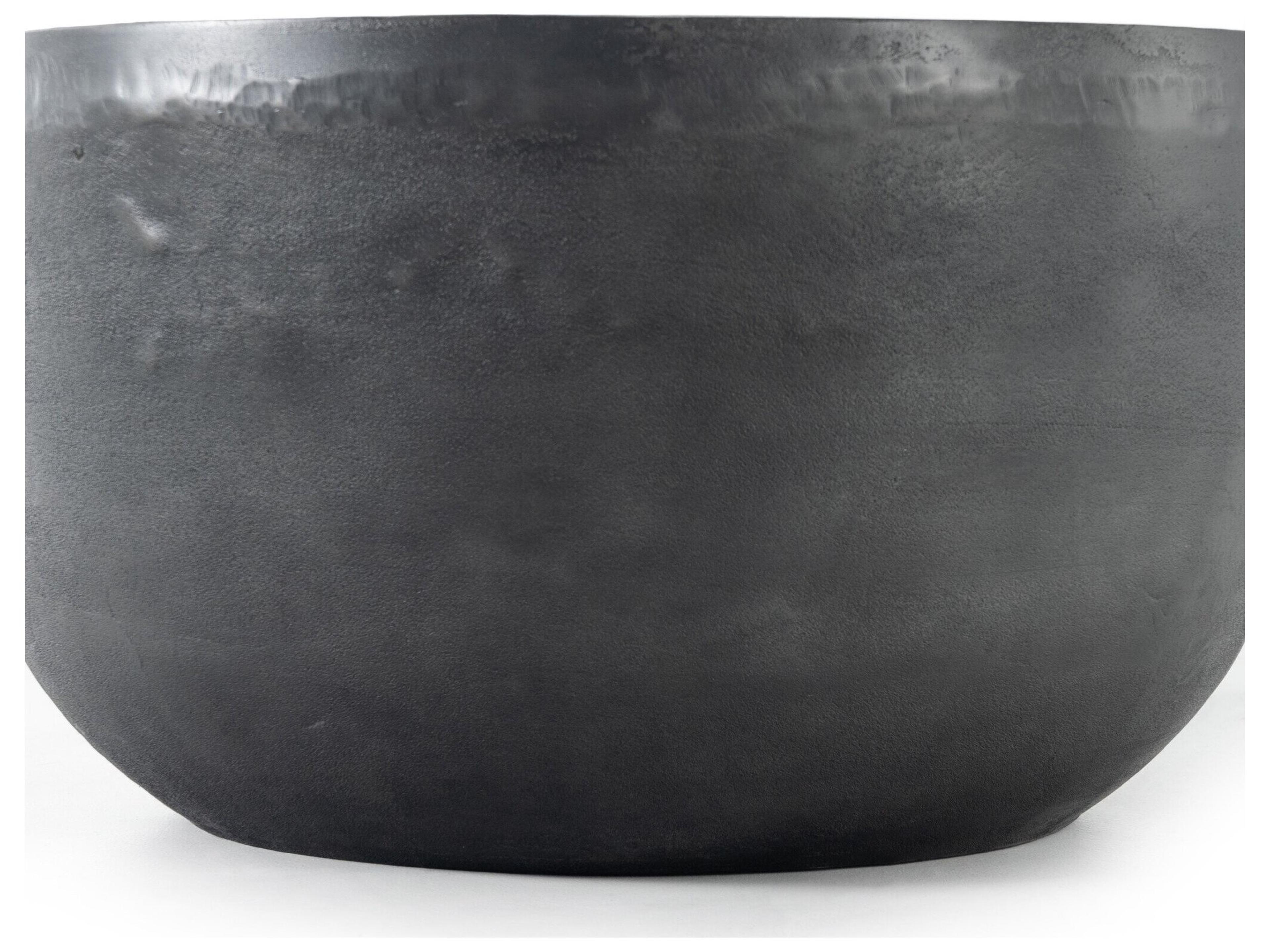 Luxecor Globetrotter Outdoor Aged Grey Aluminum Round End Table