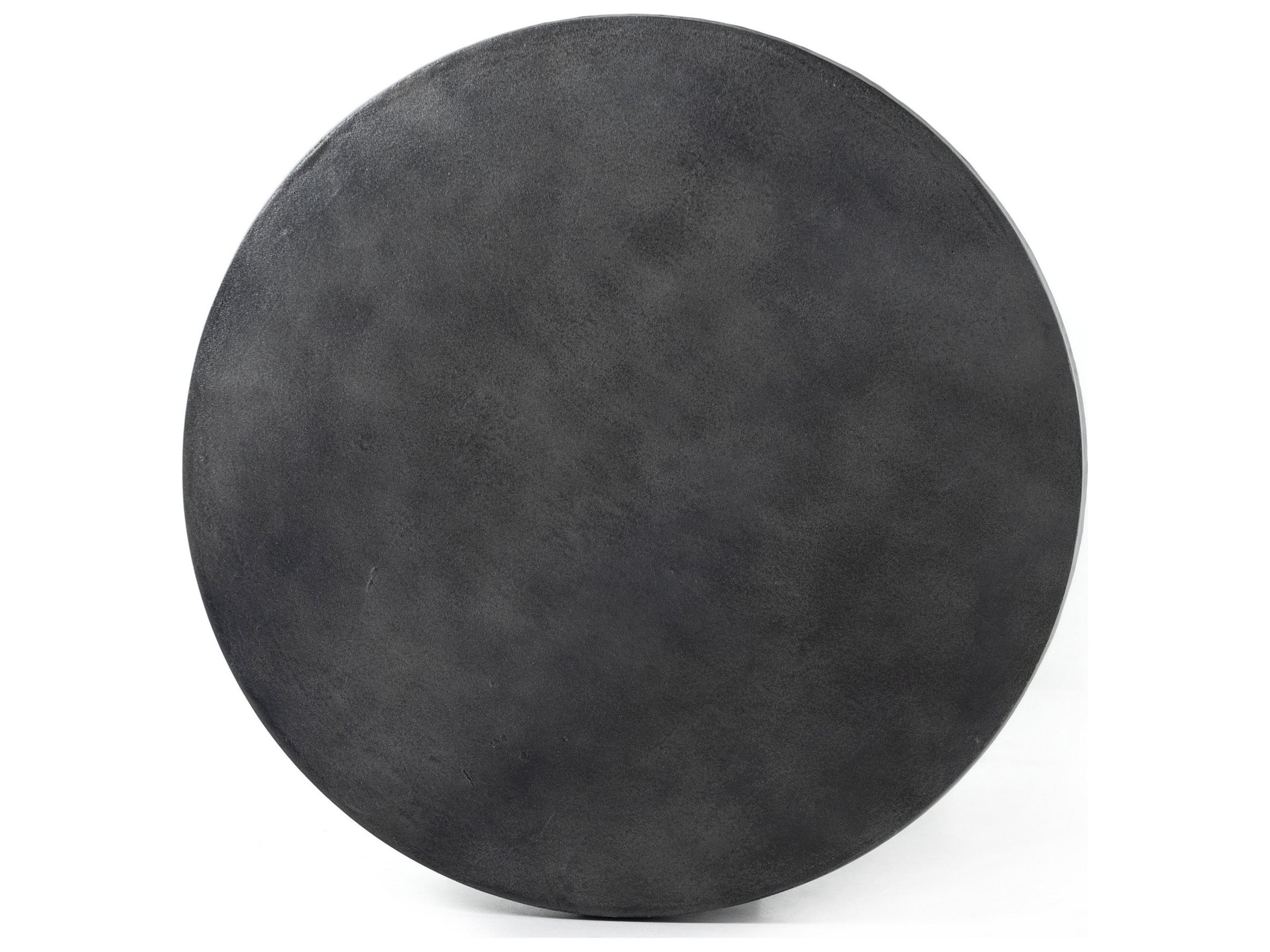 Luxecor Globetrotter Outdoor Aged Grey Aluminum Round End Table