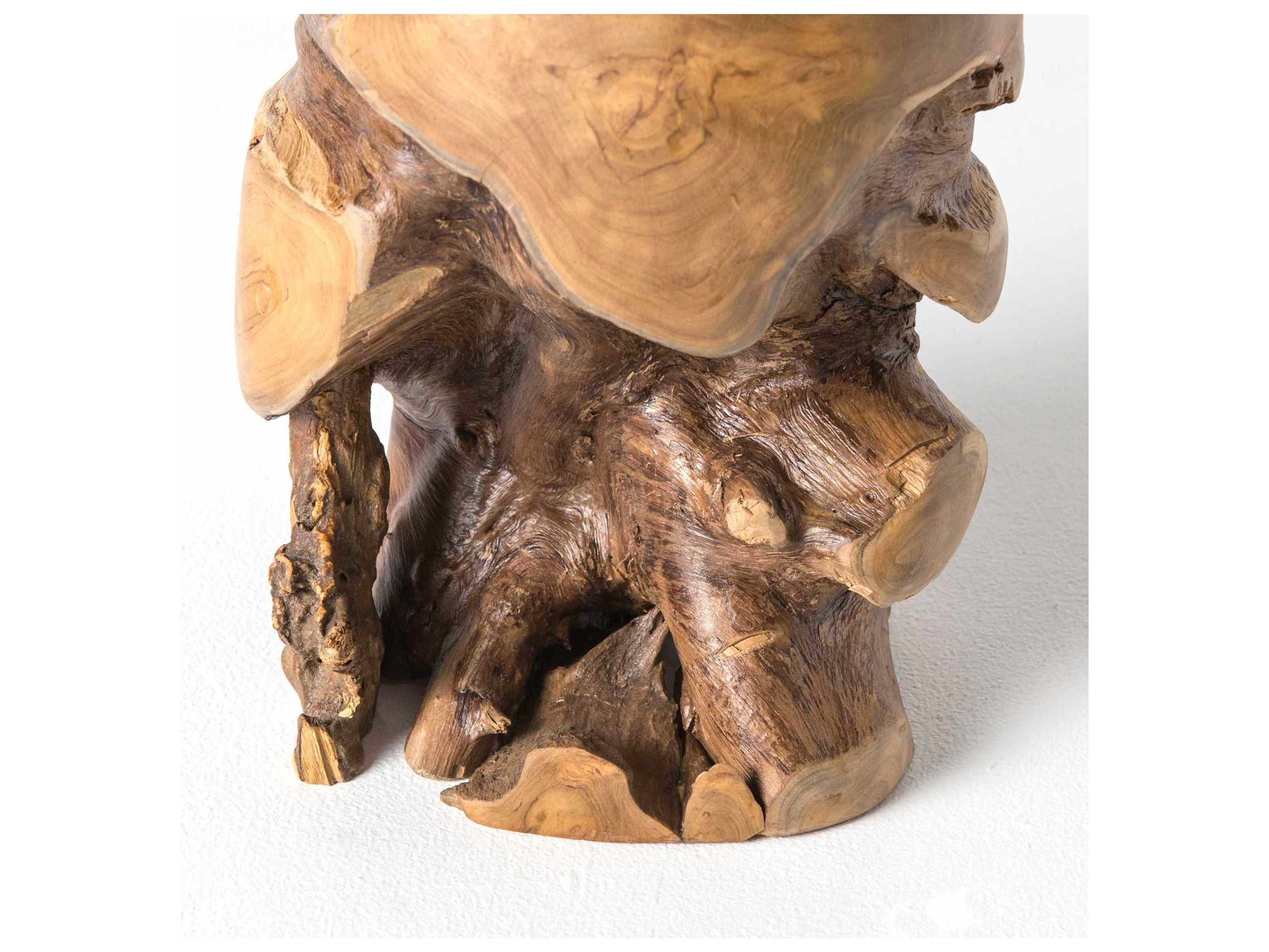 Luxecor Globetrotter Outdoor Aged Natural Teak Stool