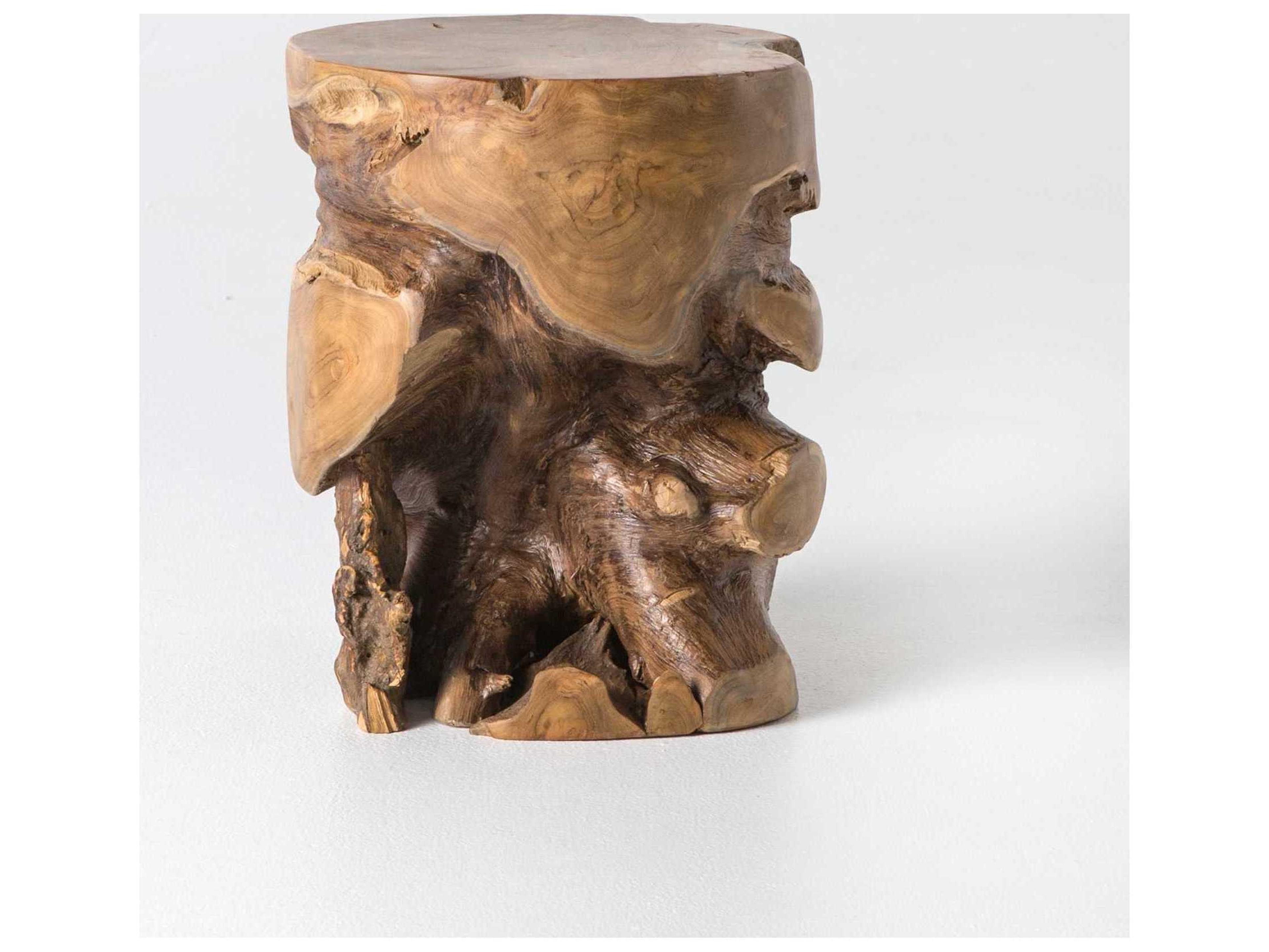 Luxecor Globetrotter Outdoor Aged Natural Teak Stool