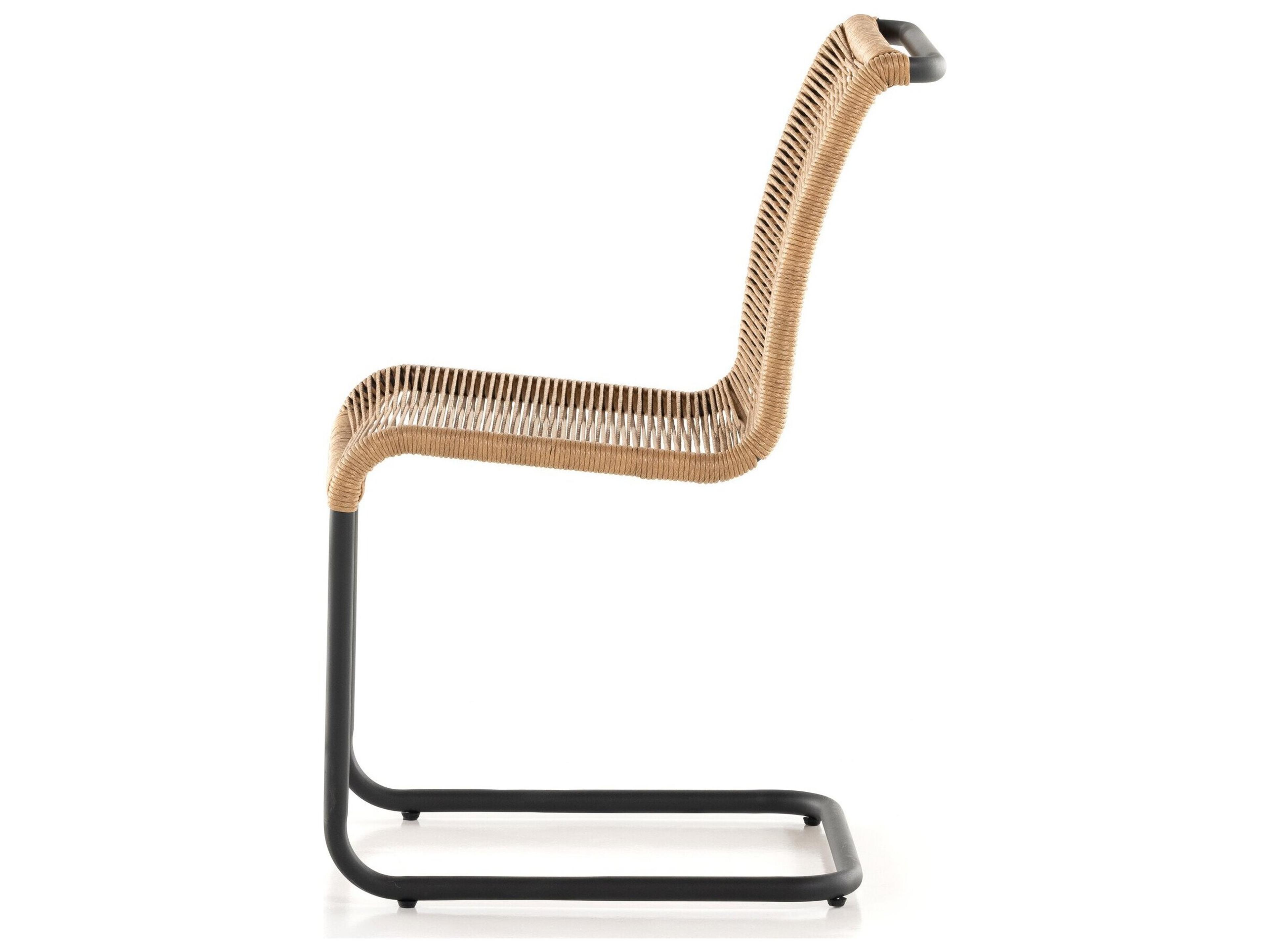 Luxecor Globetrotter Outdoor Charcoal Iron / Vintage Natural Rope Dining Chair