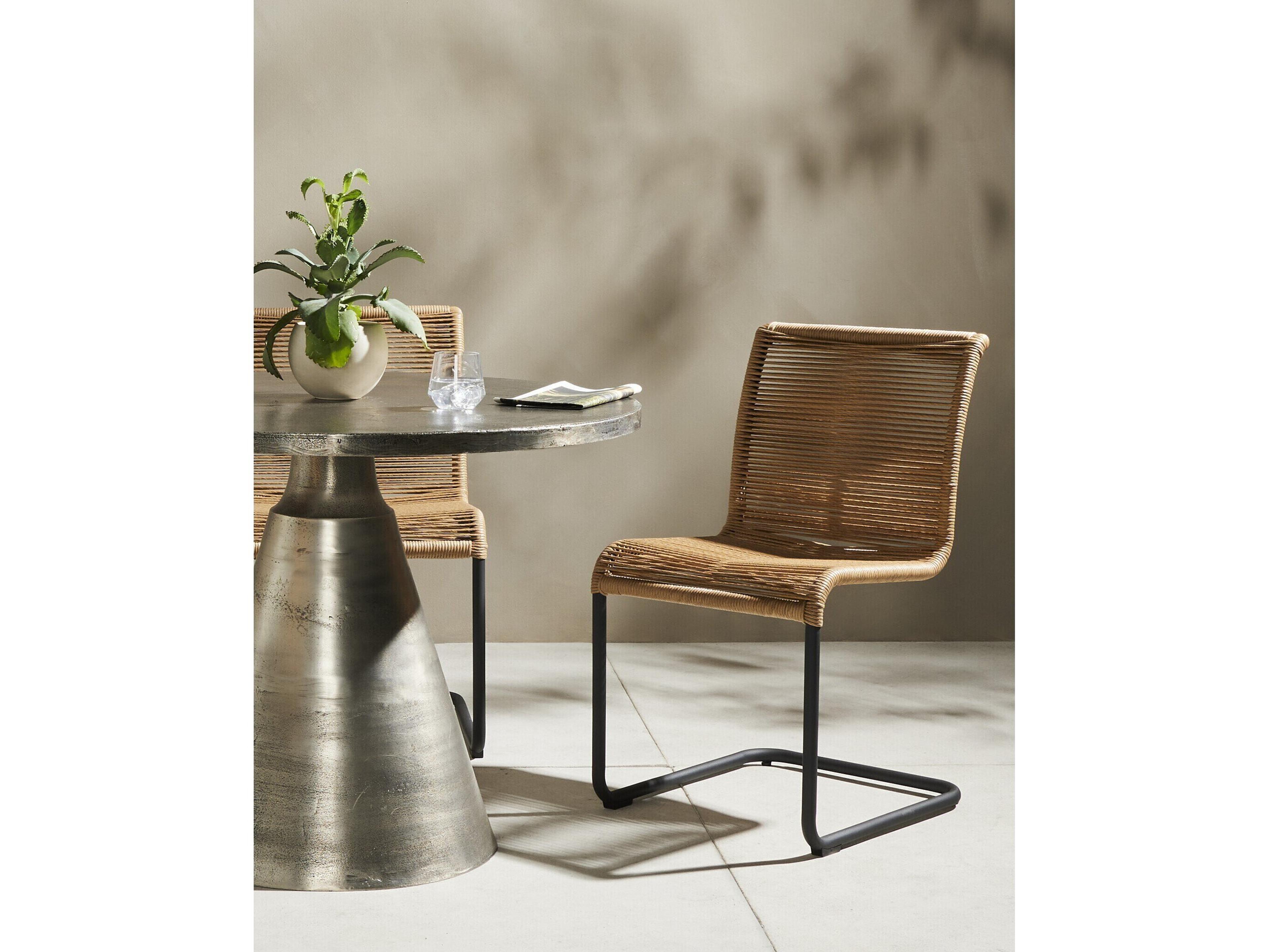 Luxecor Globetrotter Outdoor Charcoal Iron / Vintage Natural Rope Dining Chair