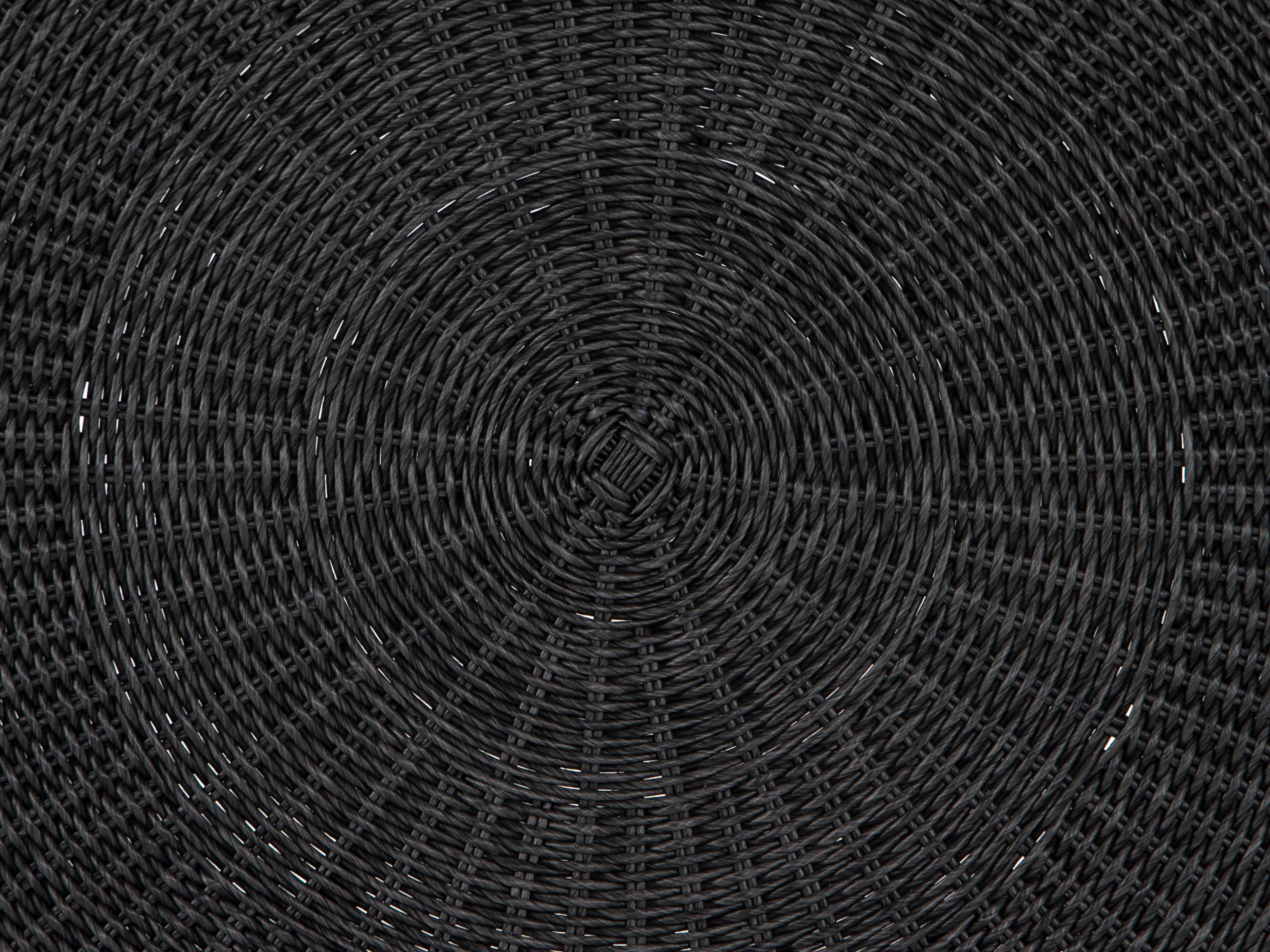 Four Hands Outdoor Grass Roots Vintage Coal Resin Round Coffee Table