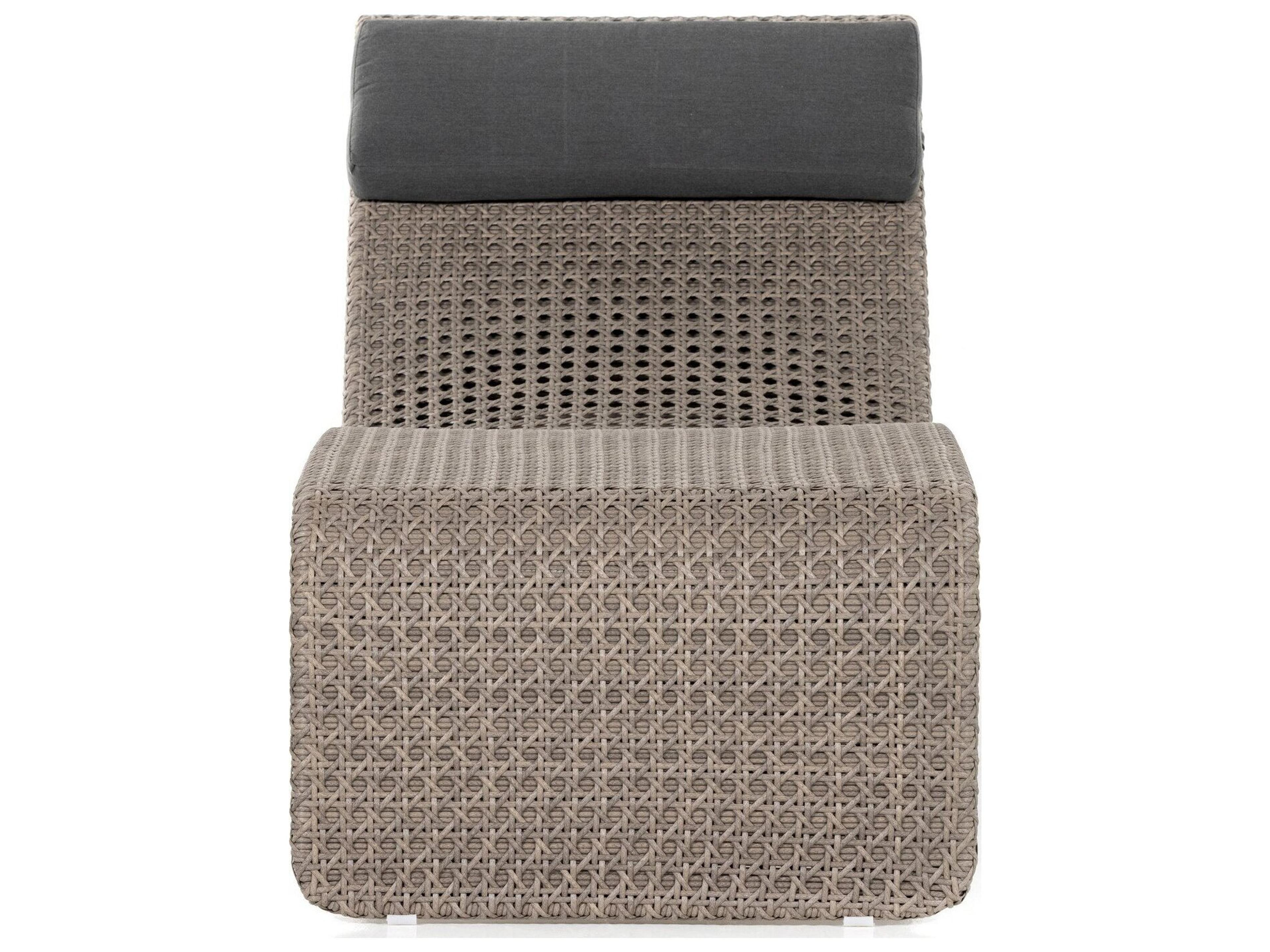 Luxecor Globetrotter Outdoor Weathered Brown Polypropylene Chaise Lounge