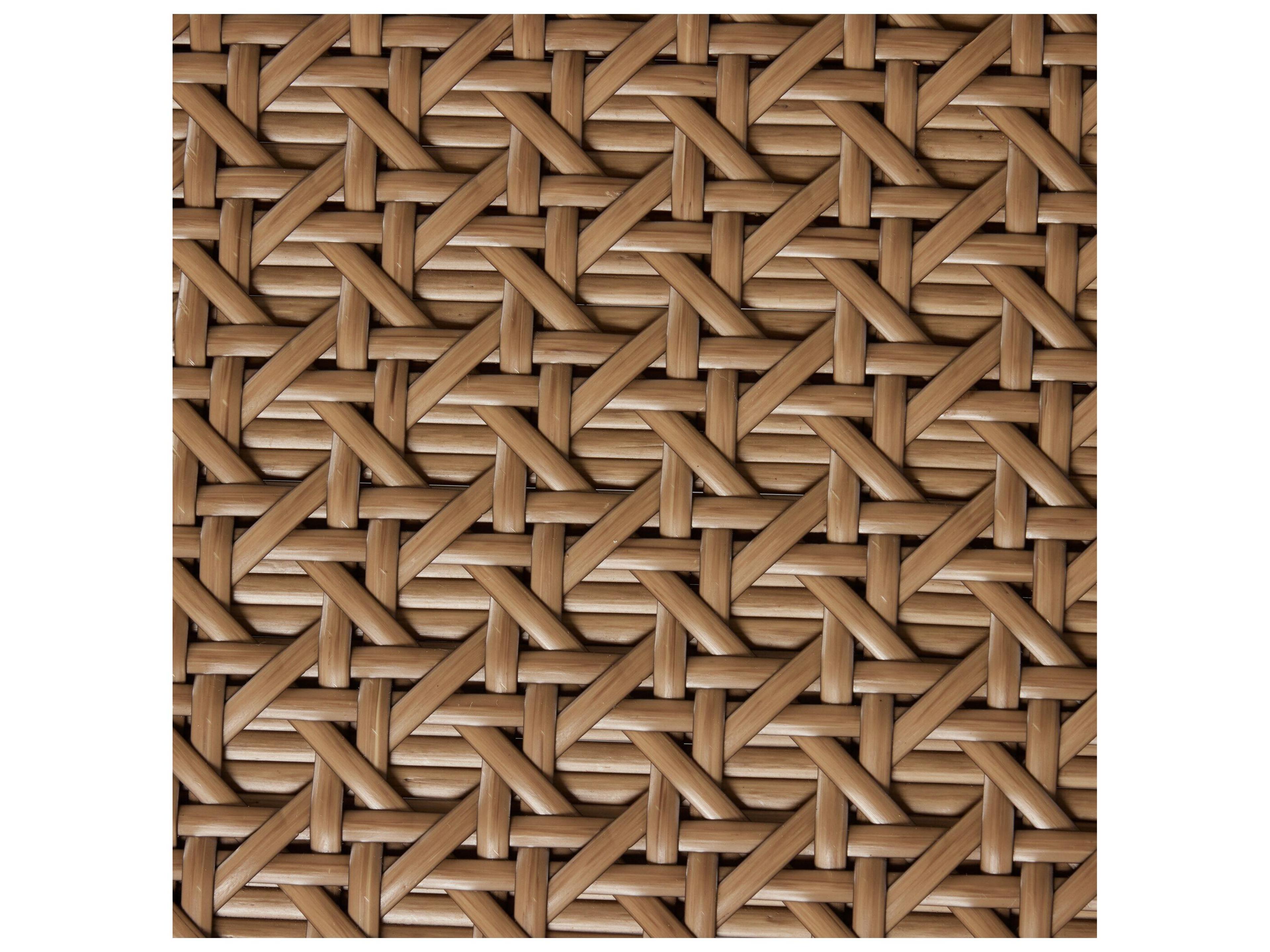 Four Hands Outdoor Grass Roots Natural Woven Chaise Lounge with Stinson White Cushion