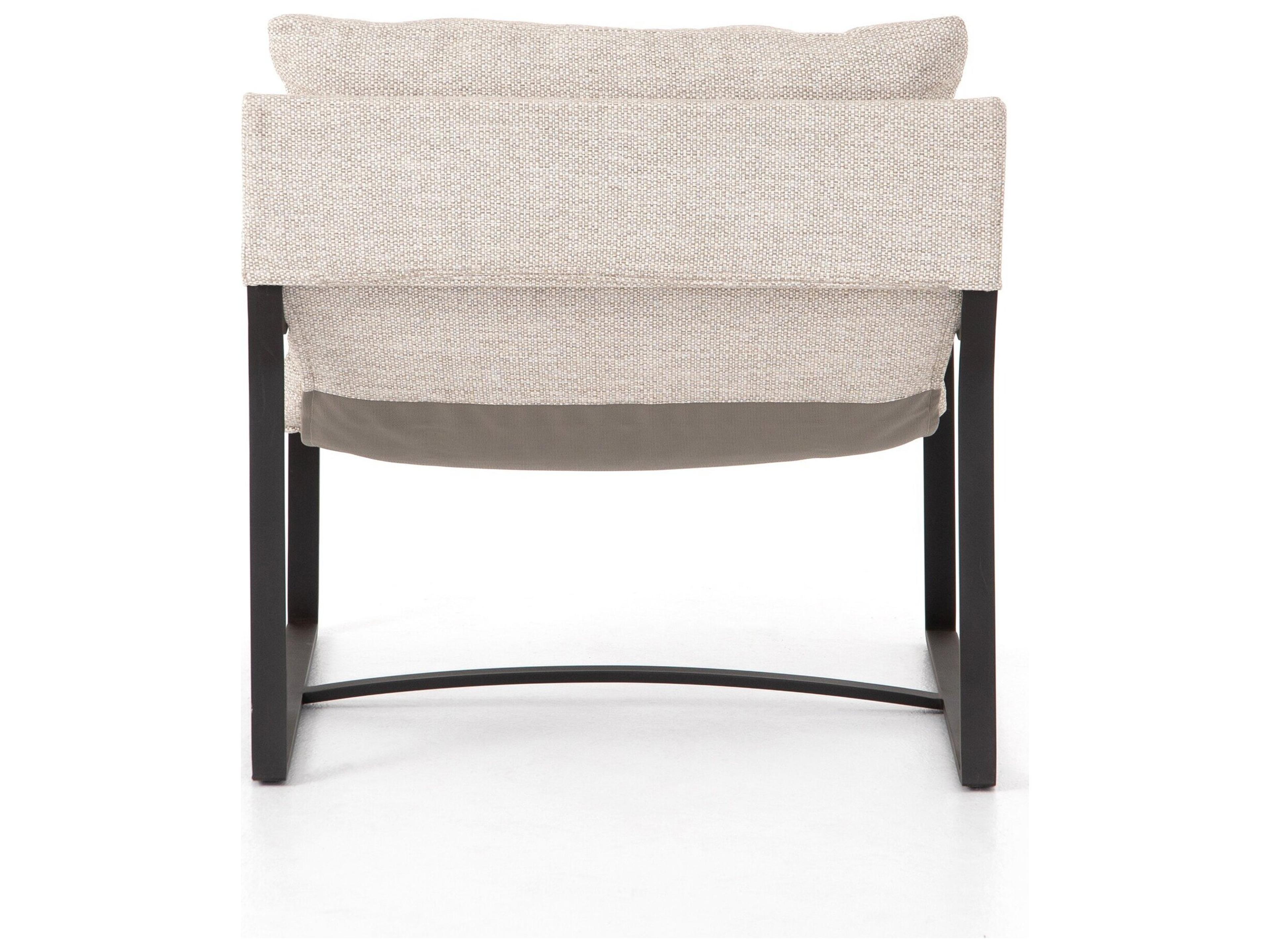 Luxecor Globetrotter Outdoor Bronze Aluminum Lounge Chair with Faye Sand Cushion