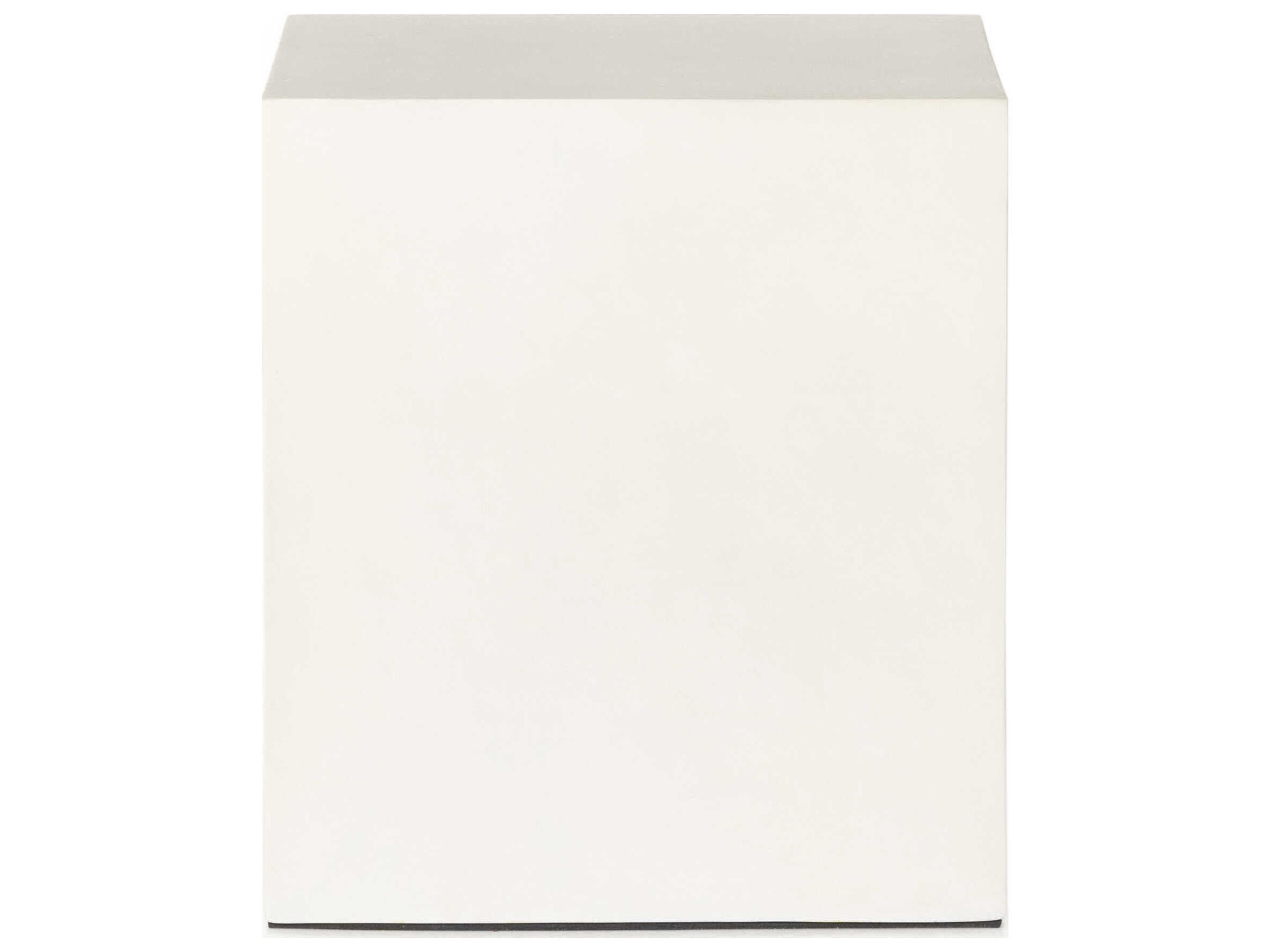 Luxecor Globetrotter Outdoor White Concrete Rectangular End Table