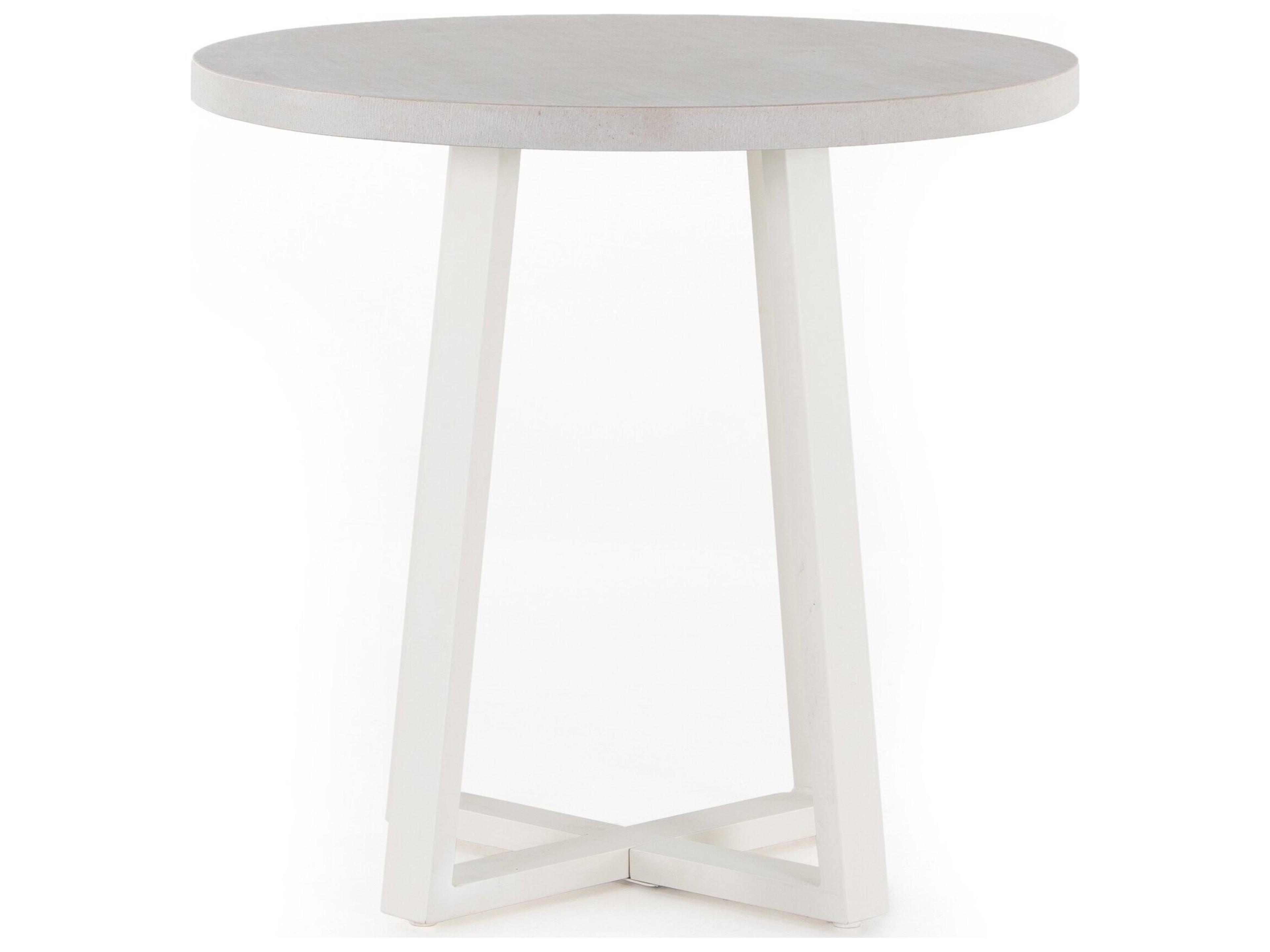 Luxecor Globetrotter Outdoor Natural White / Sand Metal Stone Round Dining Table