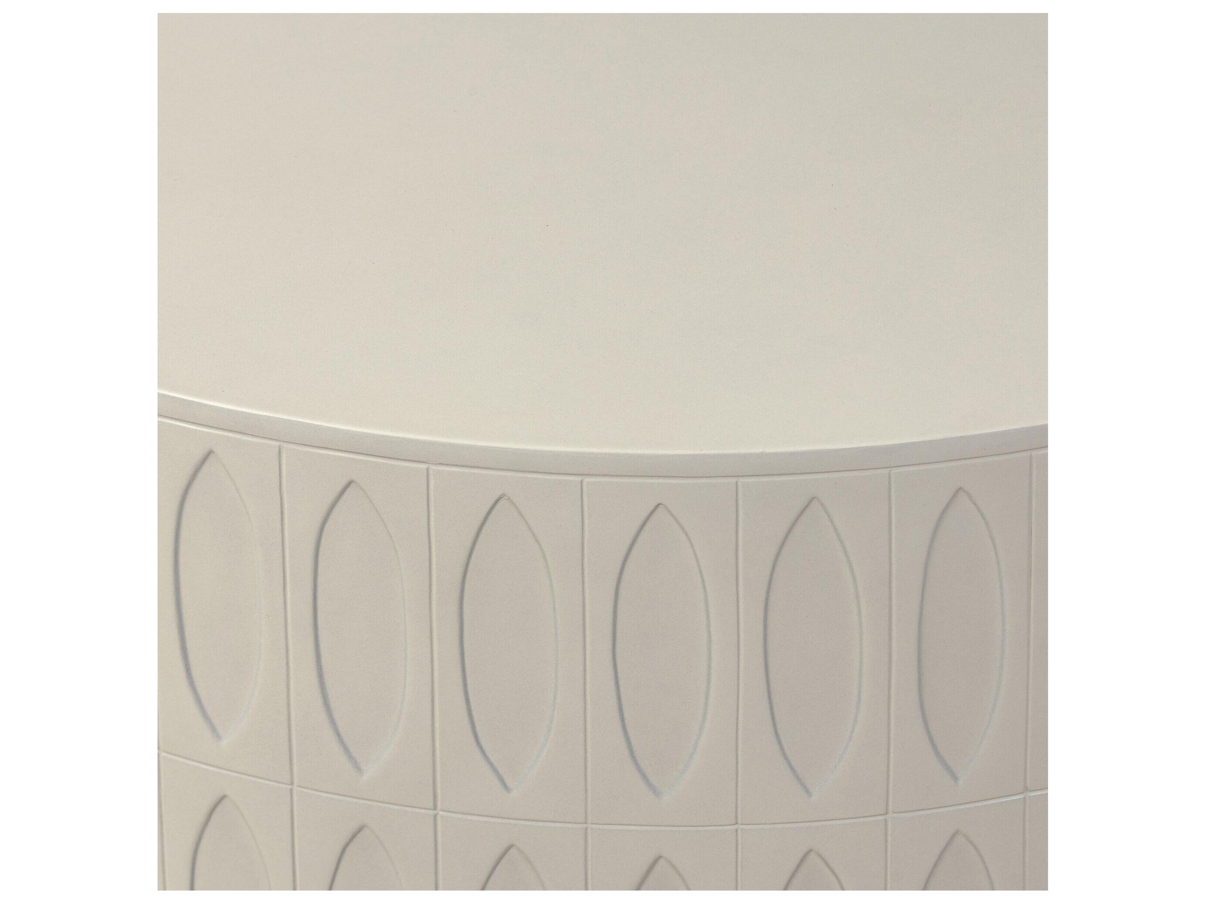 Four Hands Outdoor Thayer White Round Concrete Coffee Table