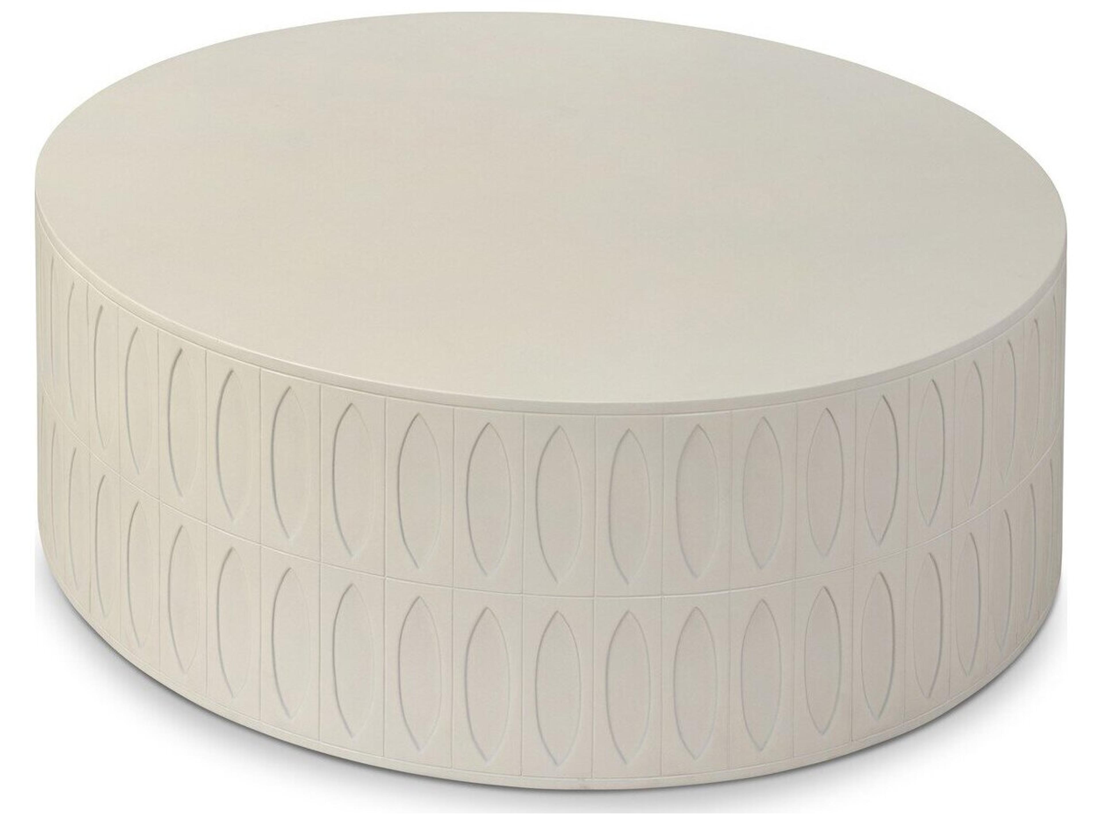 Thayer White Round Concrete Coffee Table