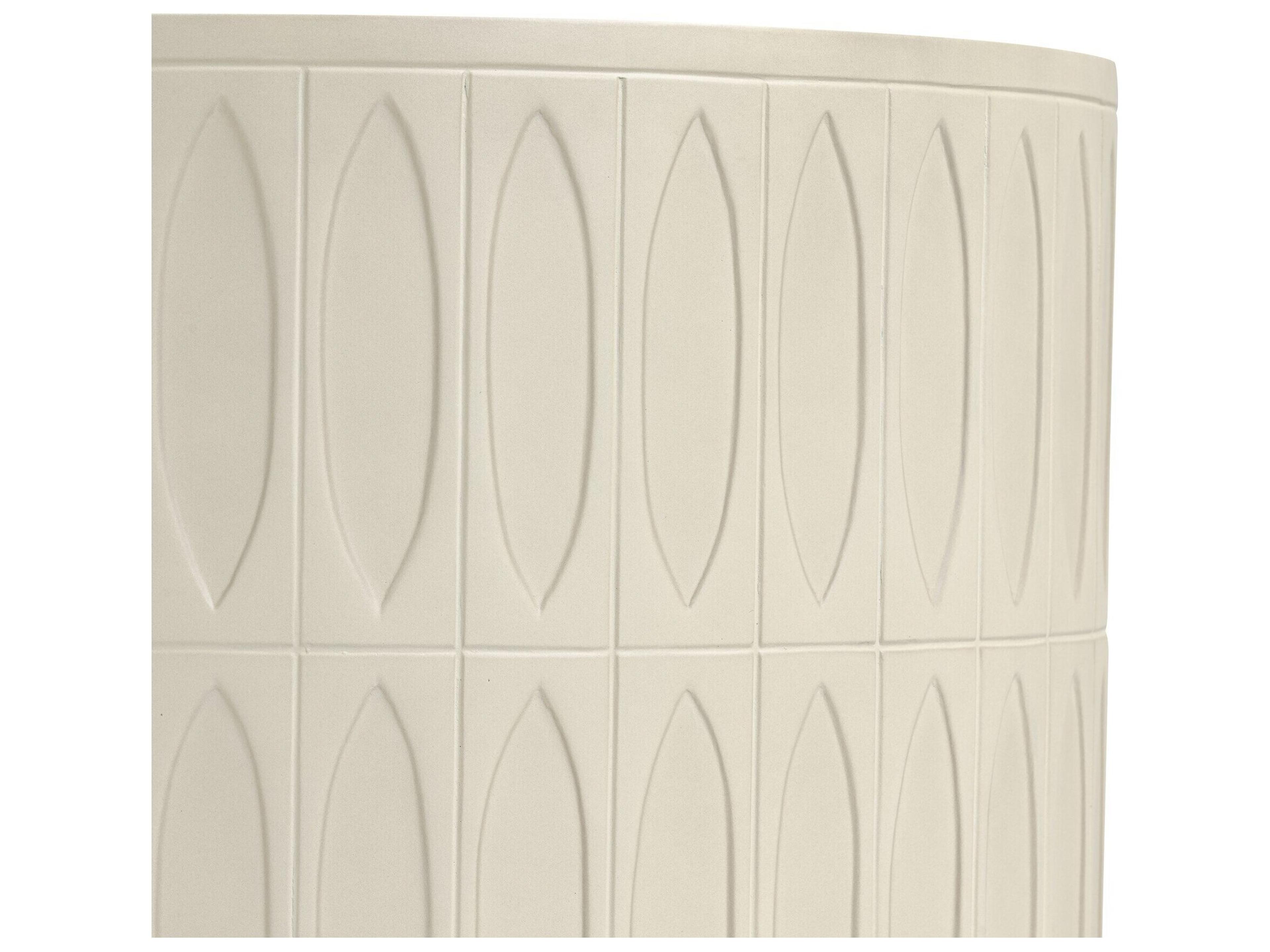 Four Hands Outdoor Thayer White Round Concrete End Table