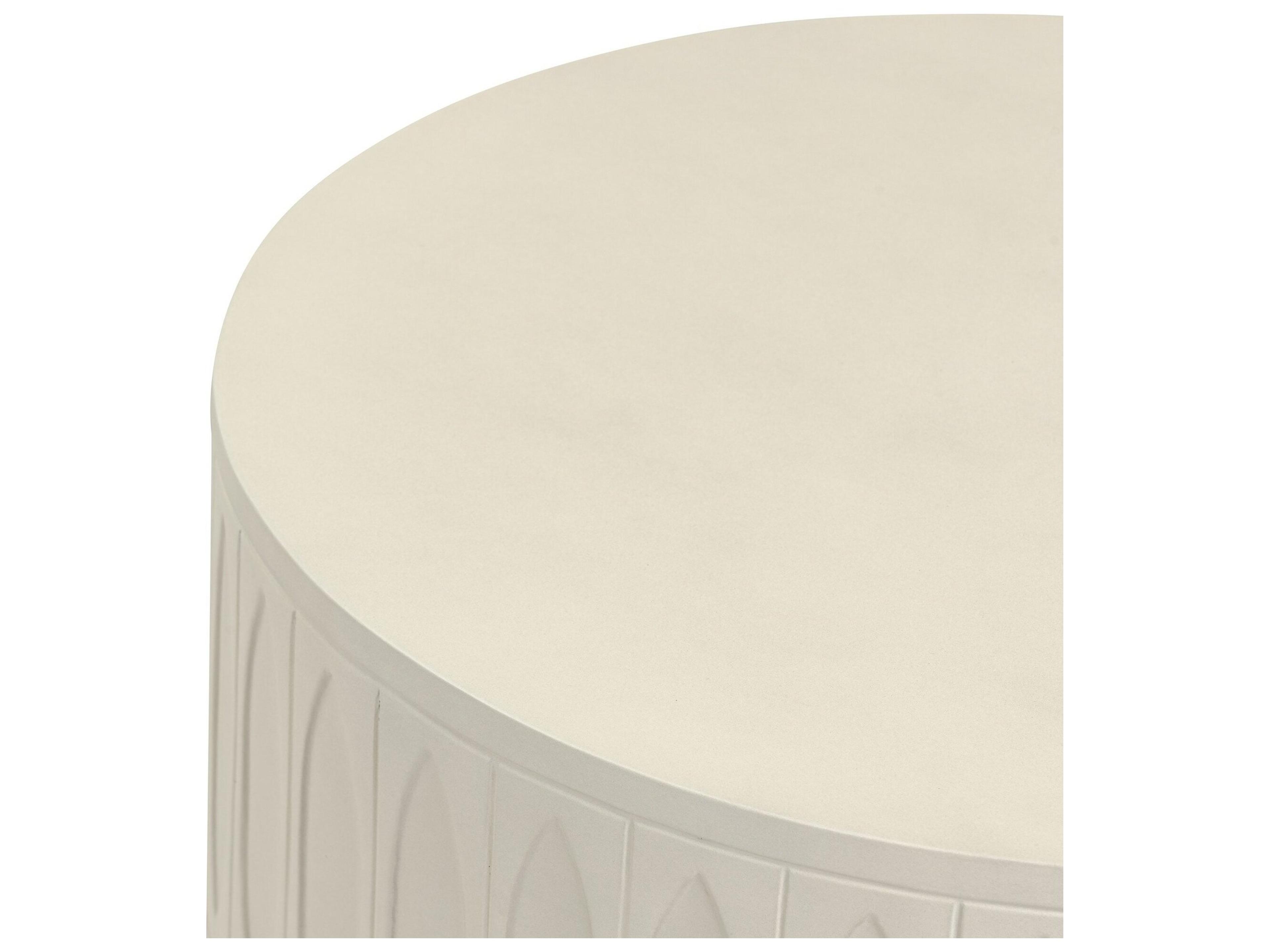 Four Hands Outdoor Thayer White Round Concrete End Table