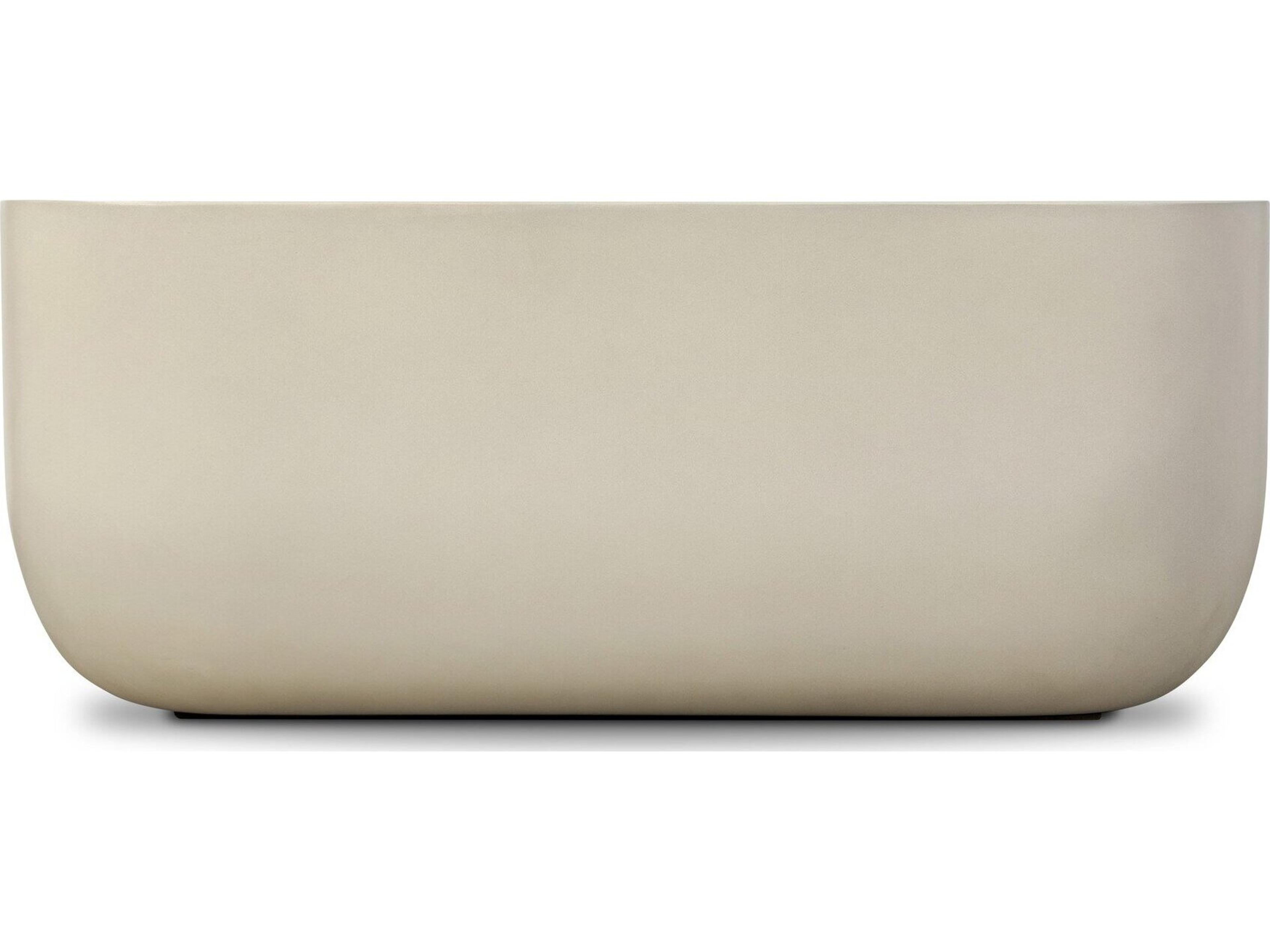 Four Hands Outdoor Thayer White Square Concrete Coffee Table