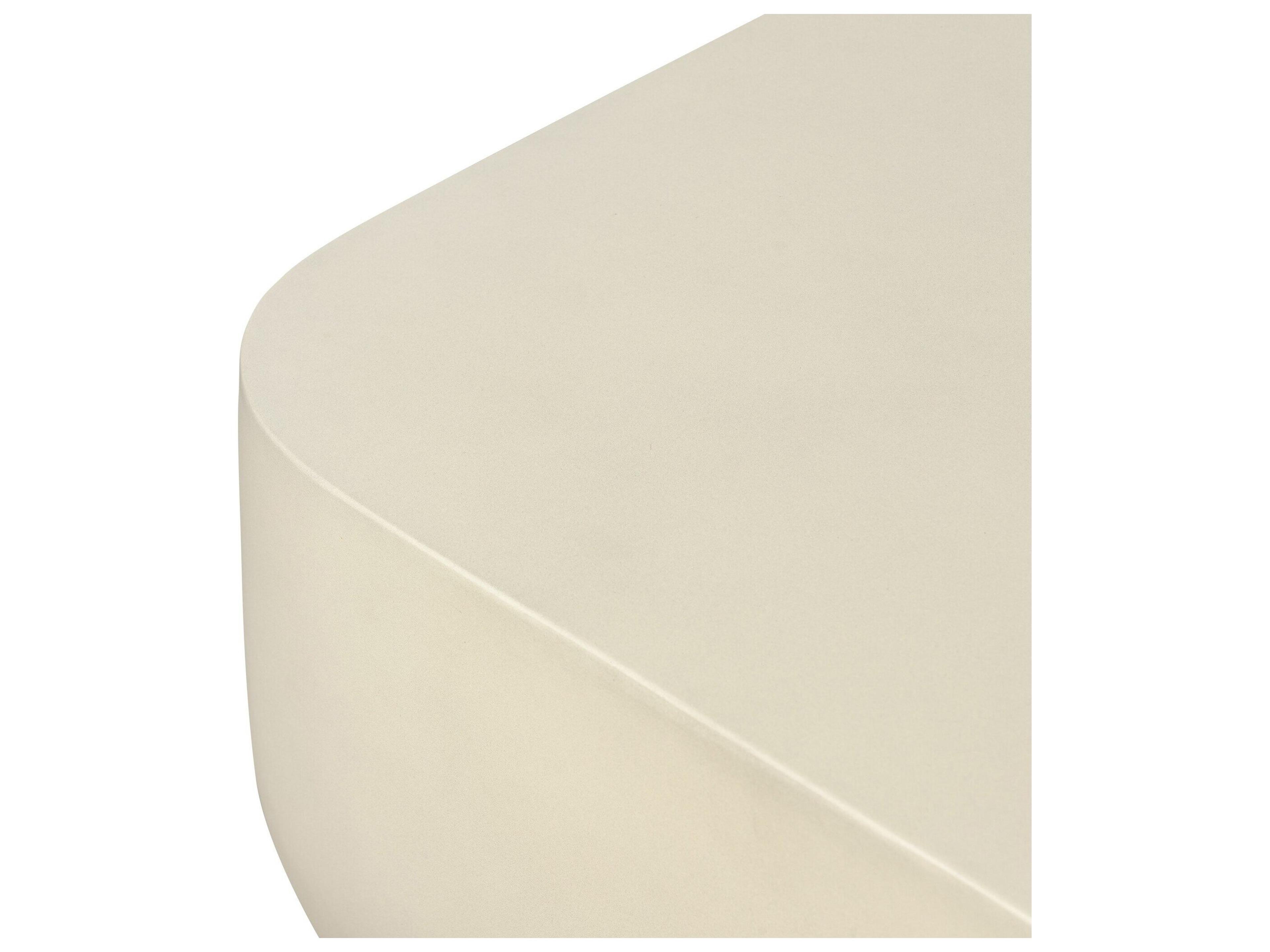 Four Hands Outdoor Thayer White Square Concrete Coffee Table