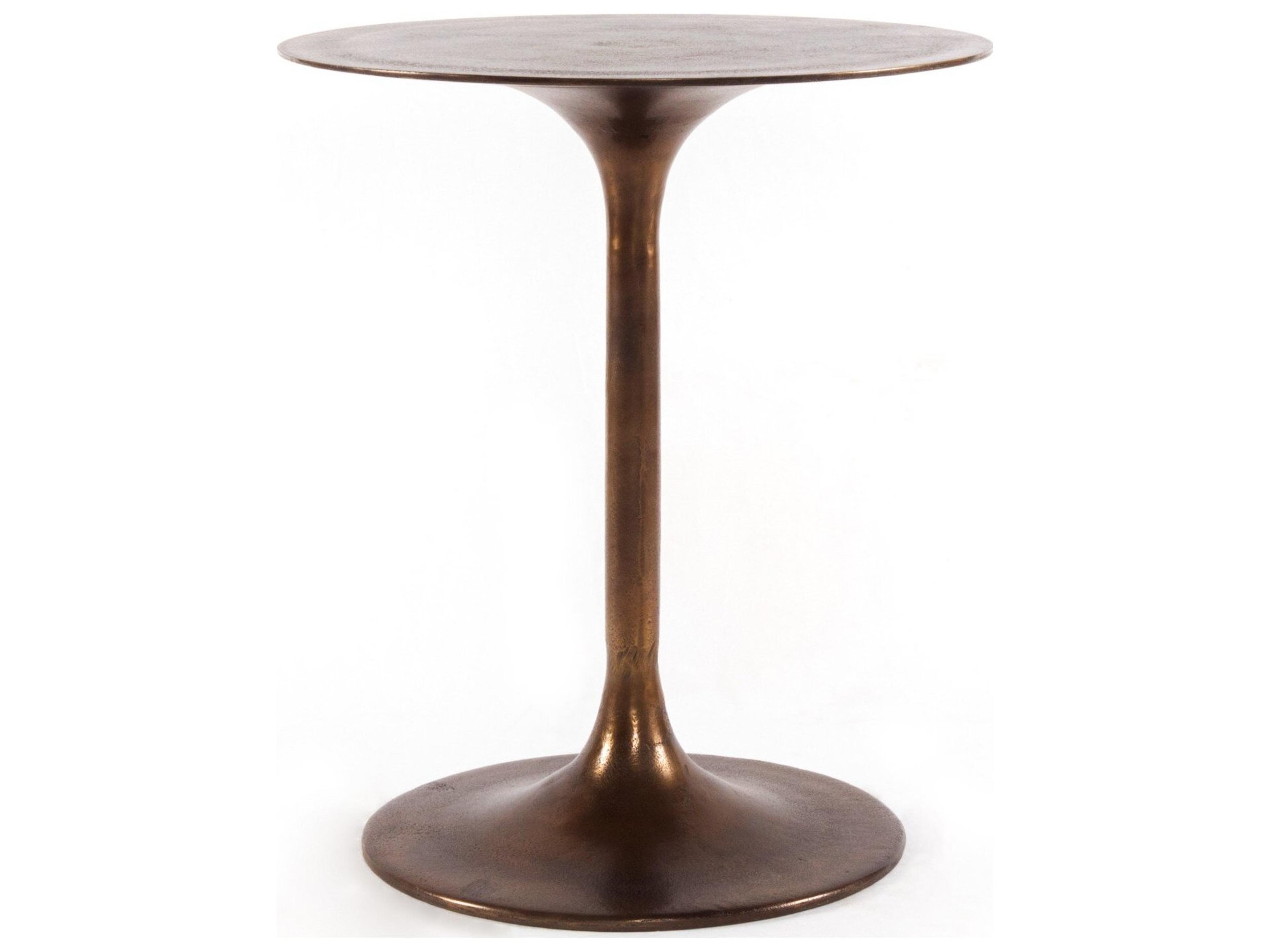 Globetrotter Outdoor Antique Rust Round End Table