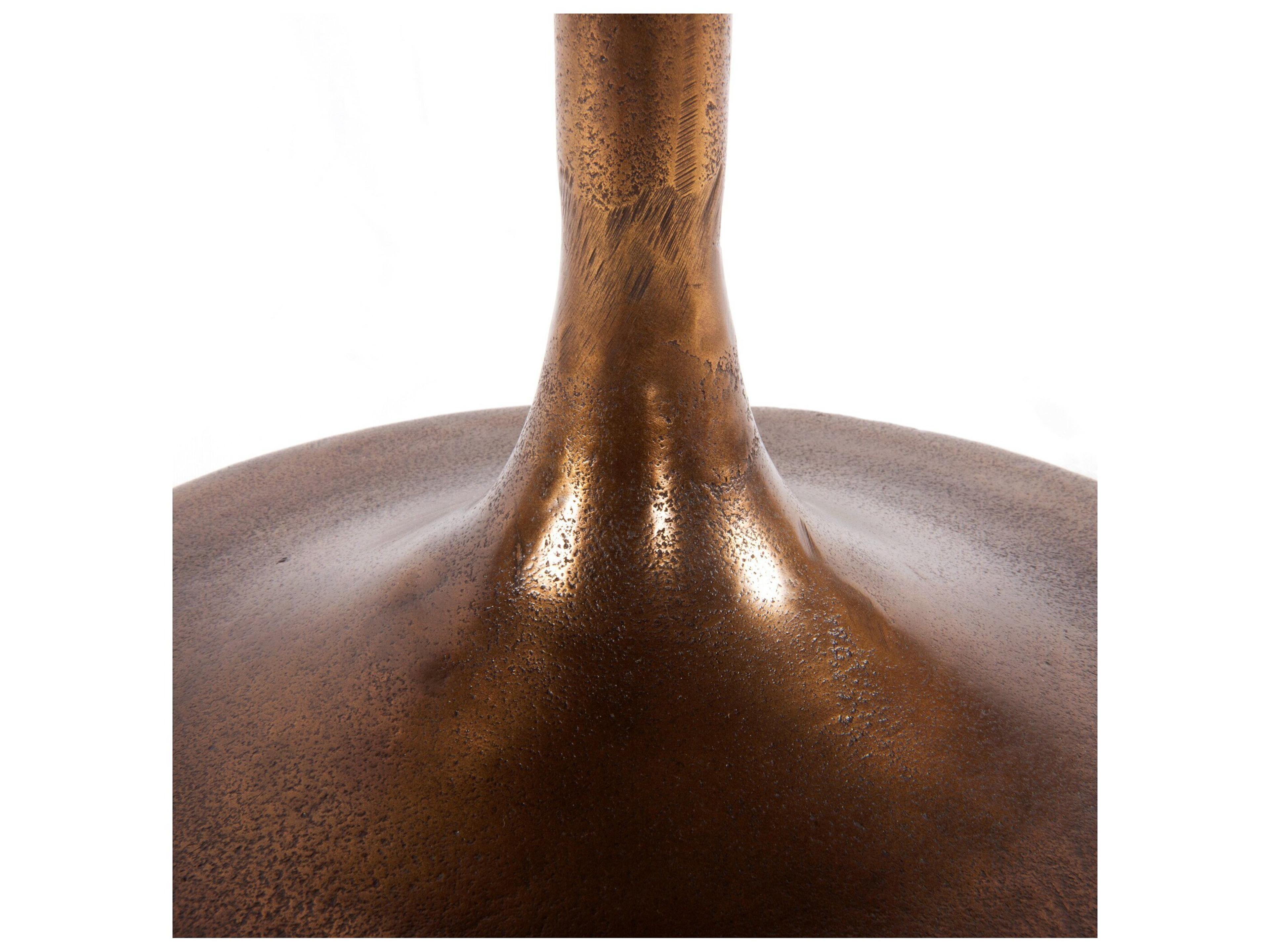 Luxecor Globetrotter Outdoor Antique Rust Round End Table