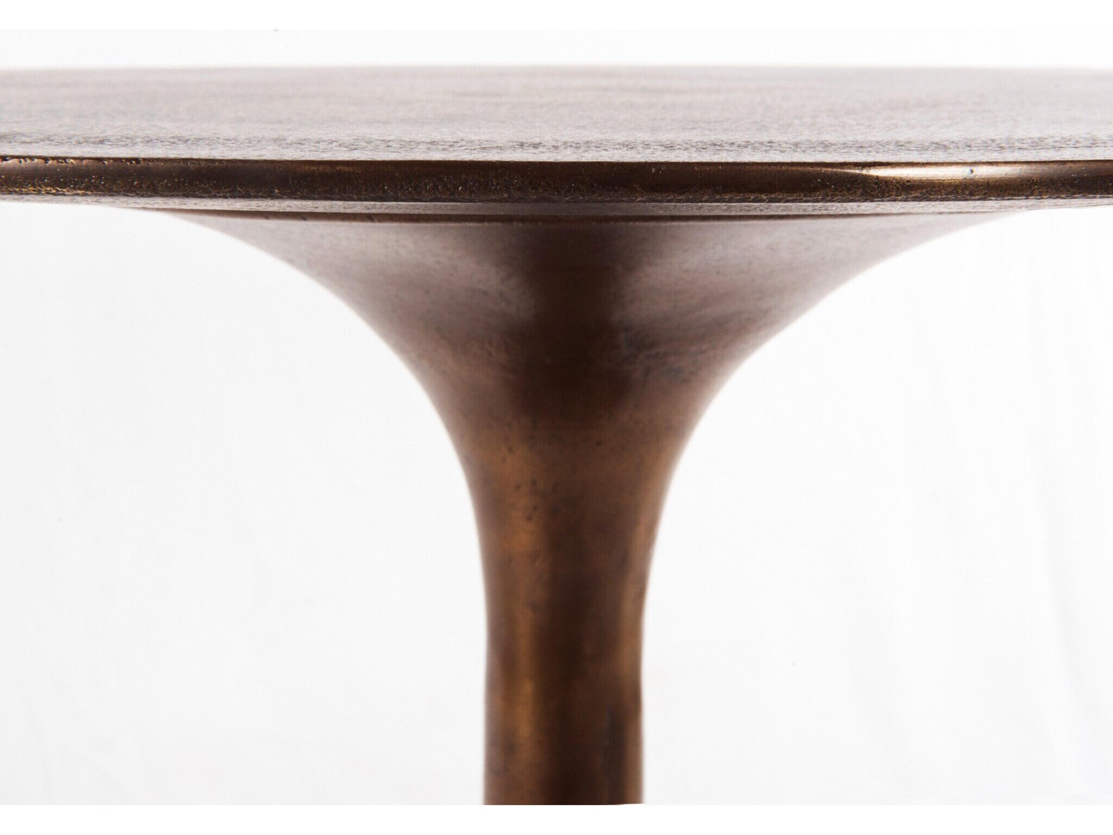 Luxecor Globetrotter Outdoor Antique Rust Round End Table