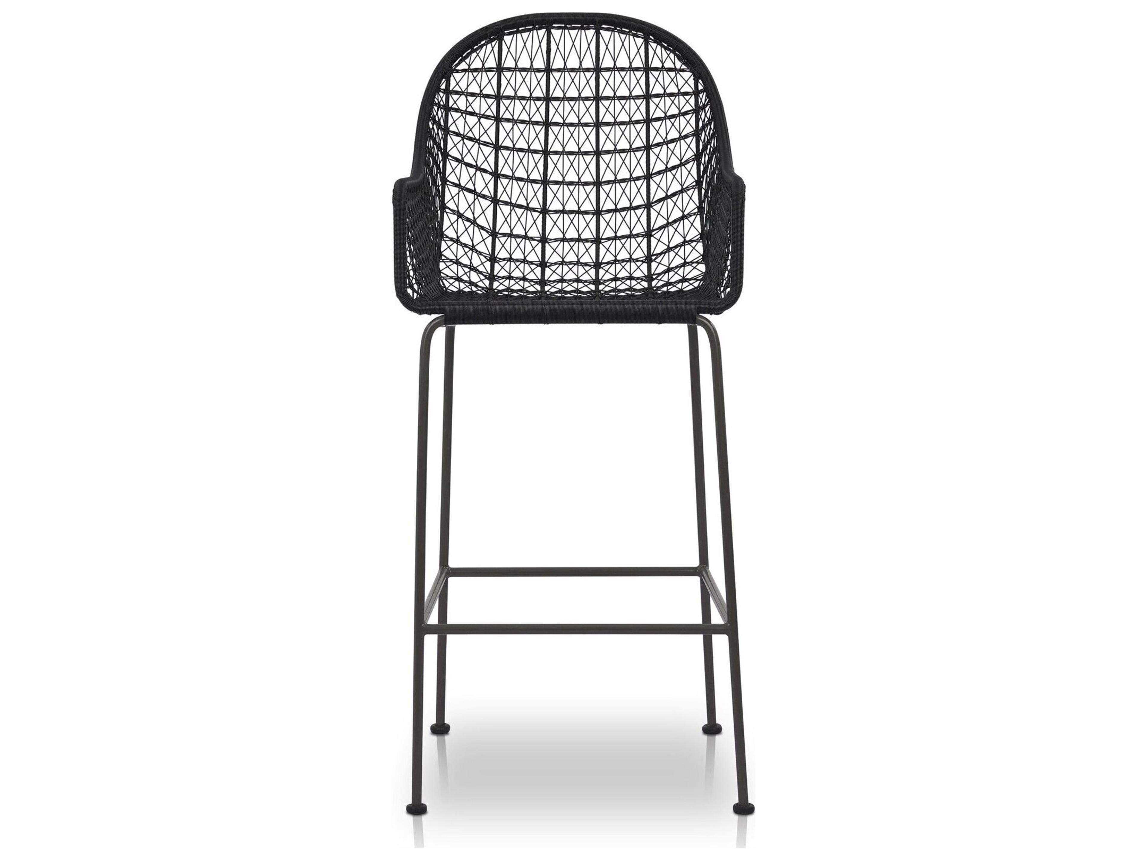 Four Hands Outdoor Grass Roots Wicker Bar Stool