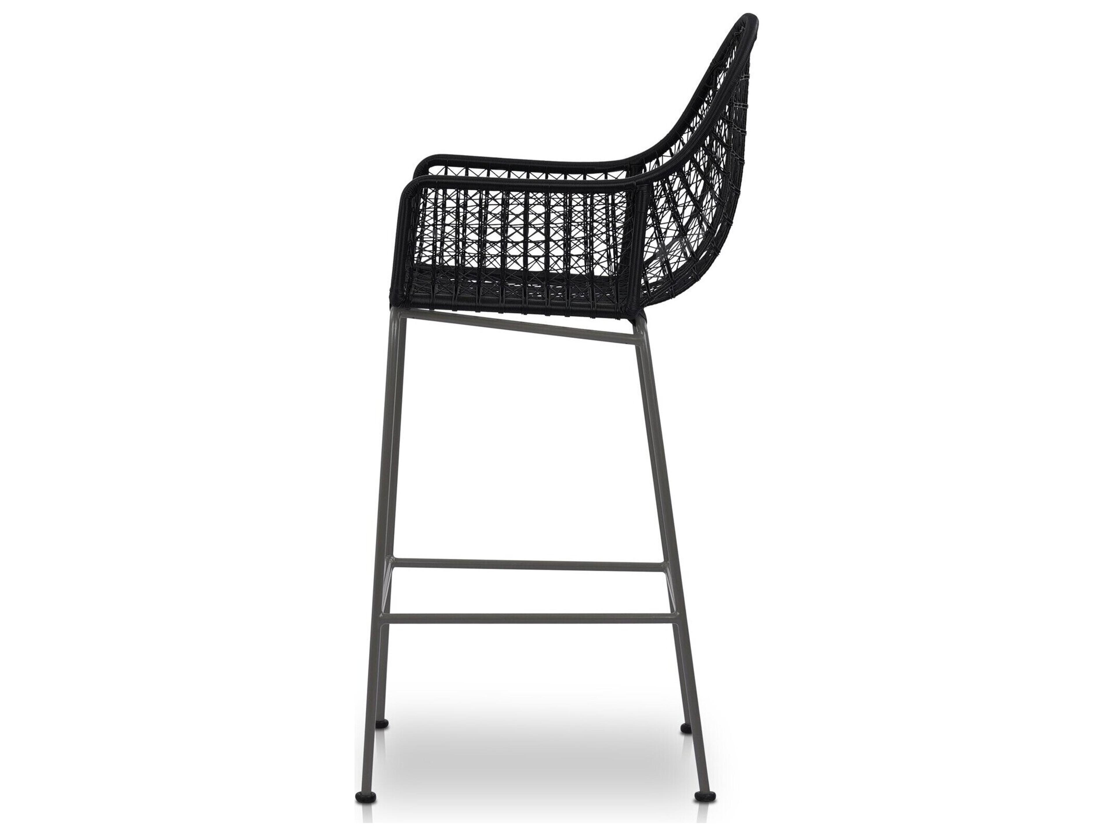 Four Hands Outdoor Grass Roots Wicker Bar Stool