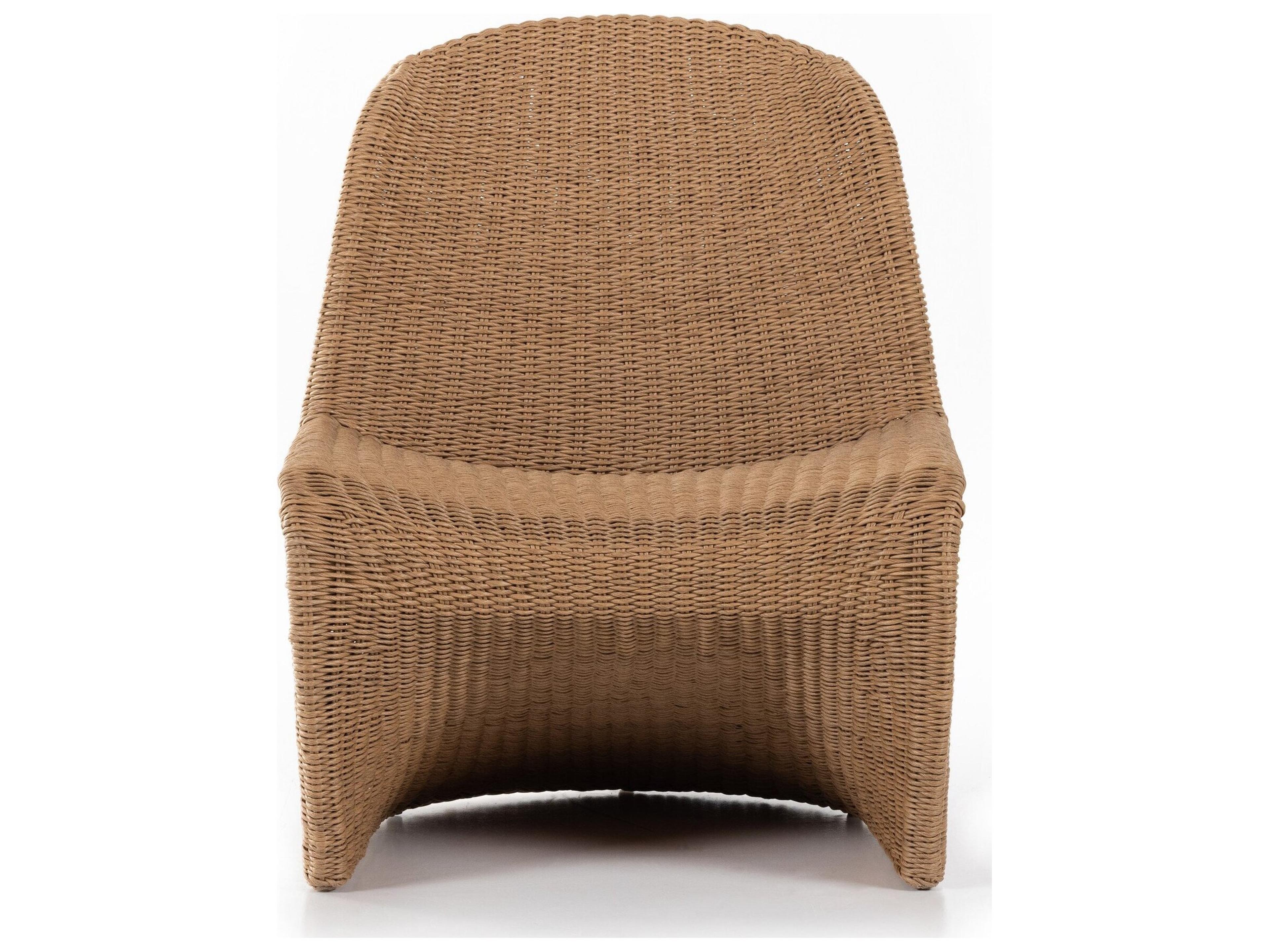 Four Hands Outdoor Grass Roots Vintage Natural / Cane Brown Polypropylene Lounge Chair