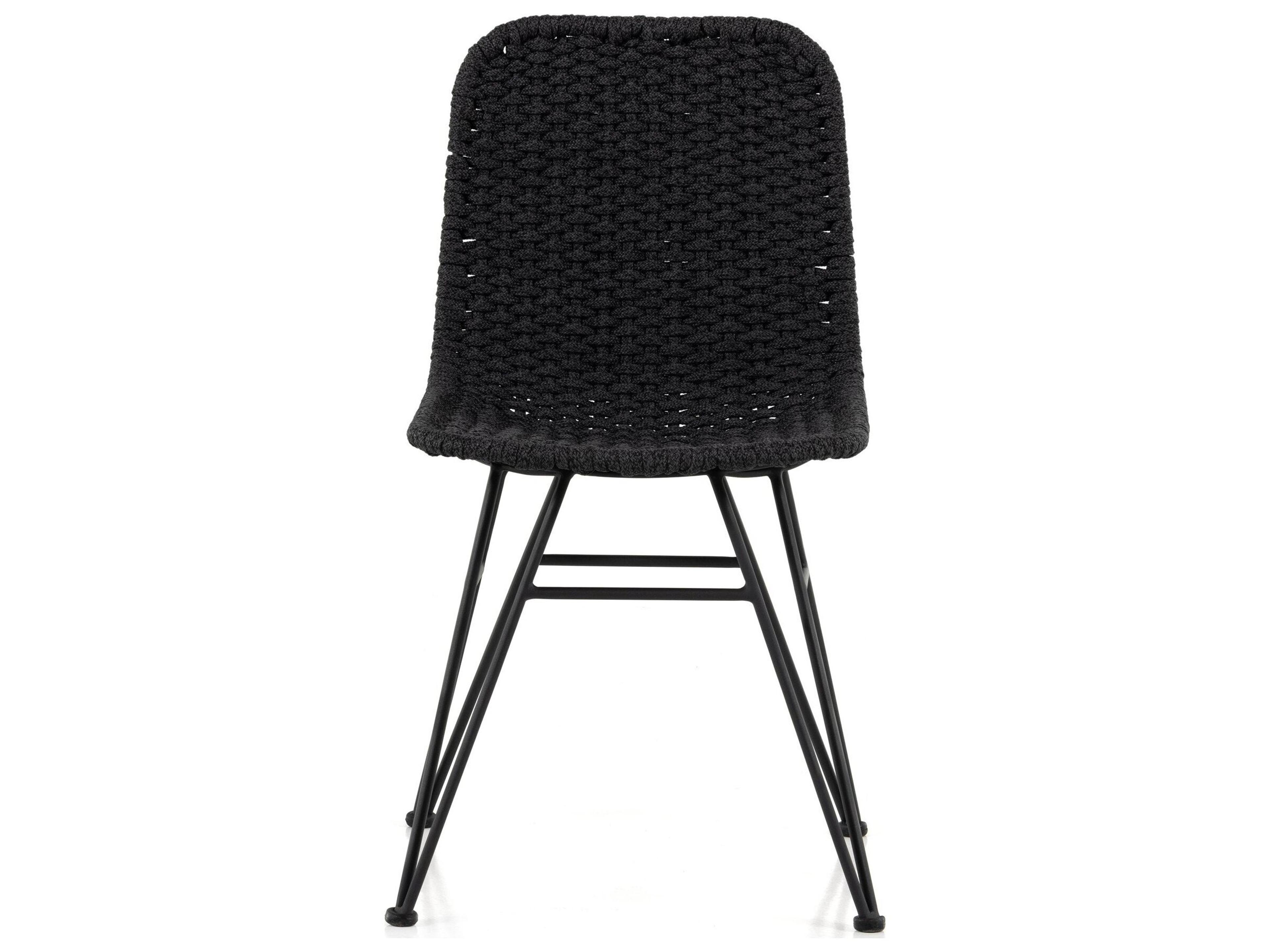Luxecor Globetrotter Outdoor Charcoal Iron / Thick Dark Grey Rope Dining Chair