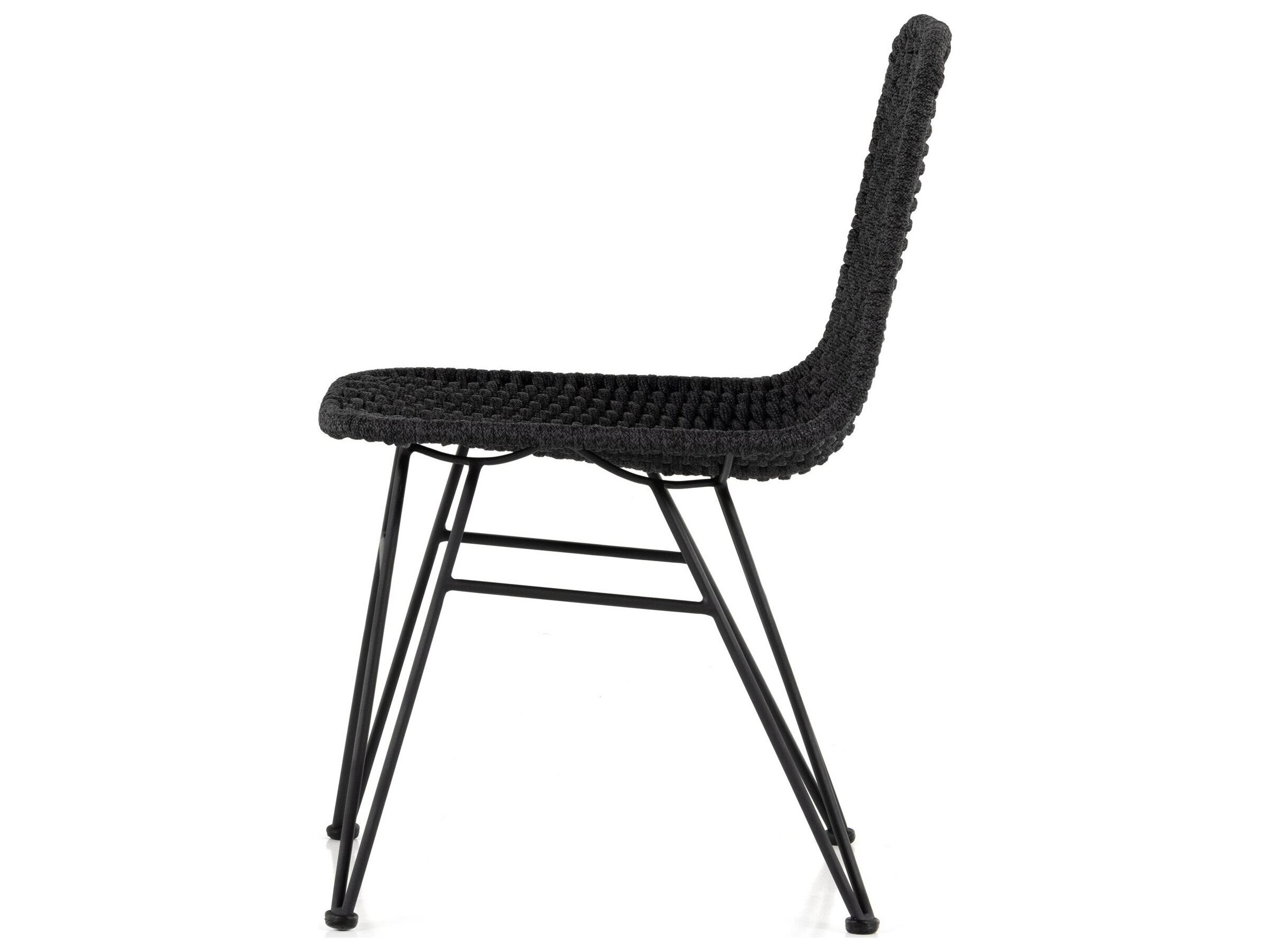 Luxecor Globetrotter Outdoor Charcoal Iron / Thick Dark Grey Rope Dining Chair