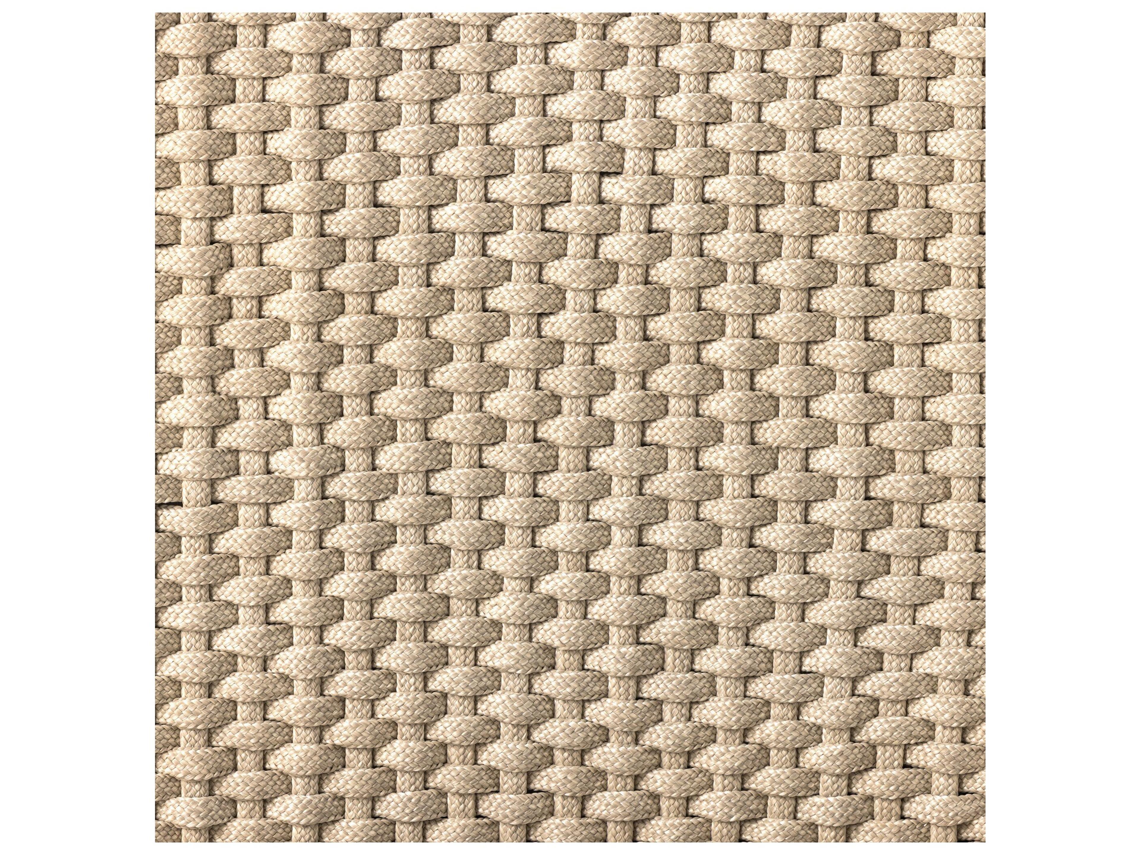 Four Hands Outdoor Solano Delano Natural Teak Rope Bar Stool in Ivory