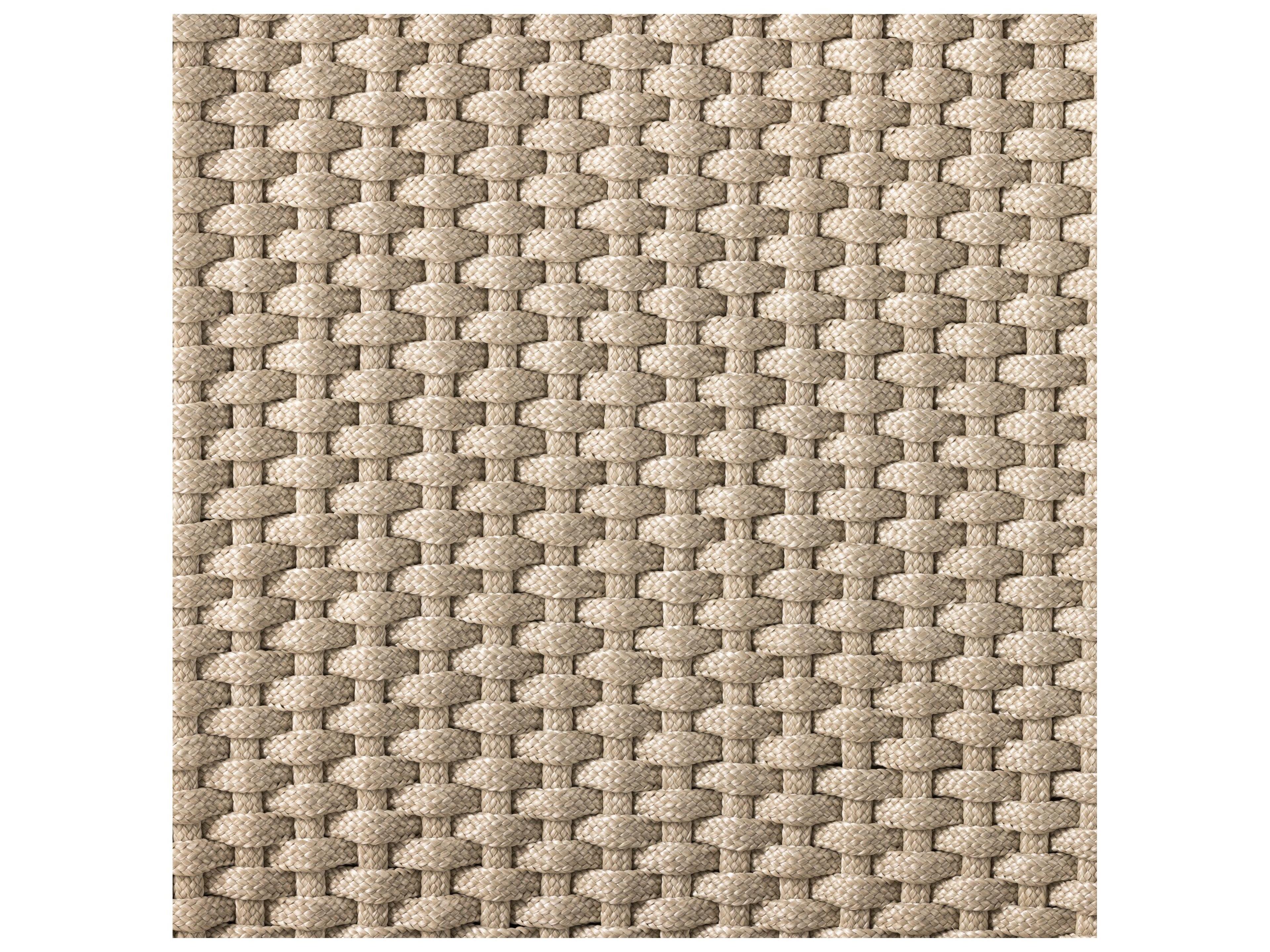 Four Hands Outdoor Solano Delano Natural Teak Rope Counter Stool in Ivory