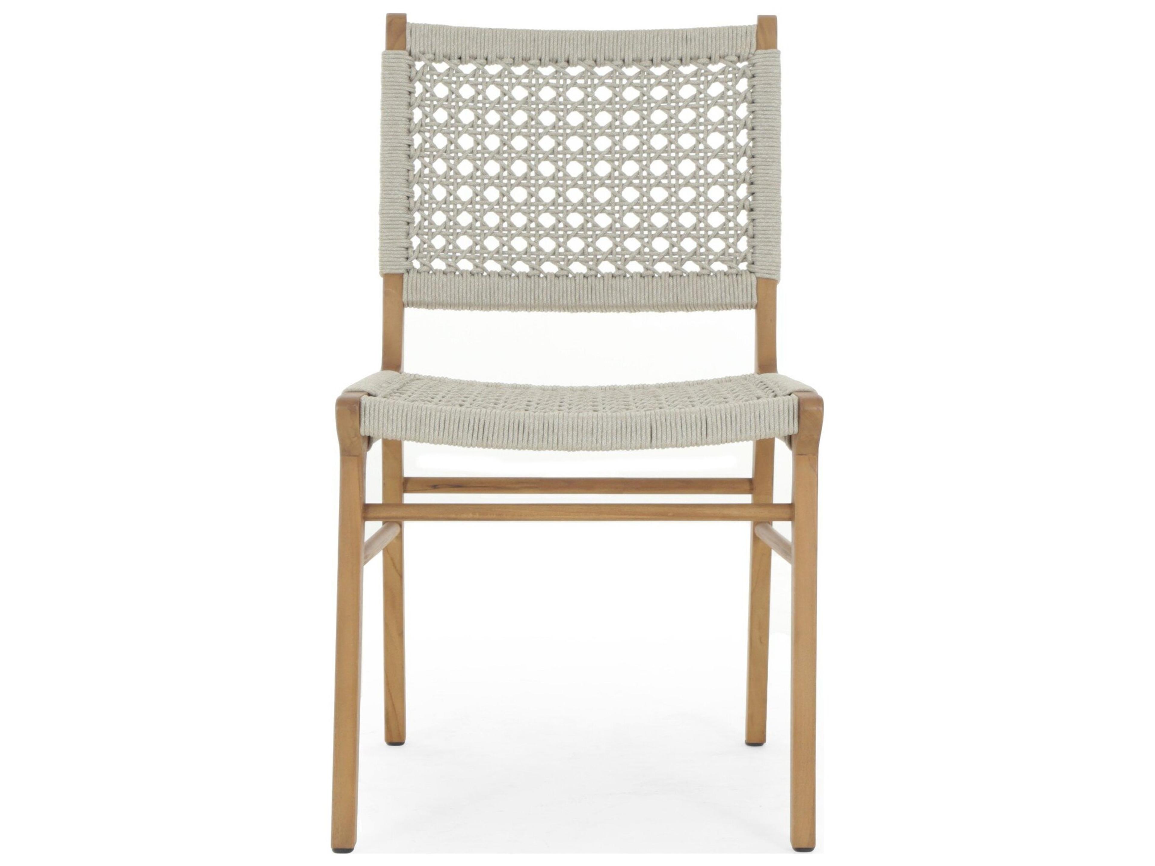 Luxecor Globetrotter Outdoor Natural Teak / Ivory Rope Dining Chair