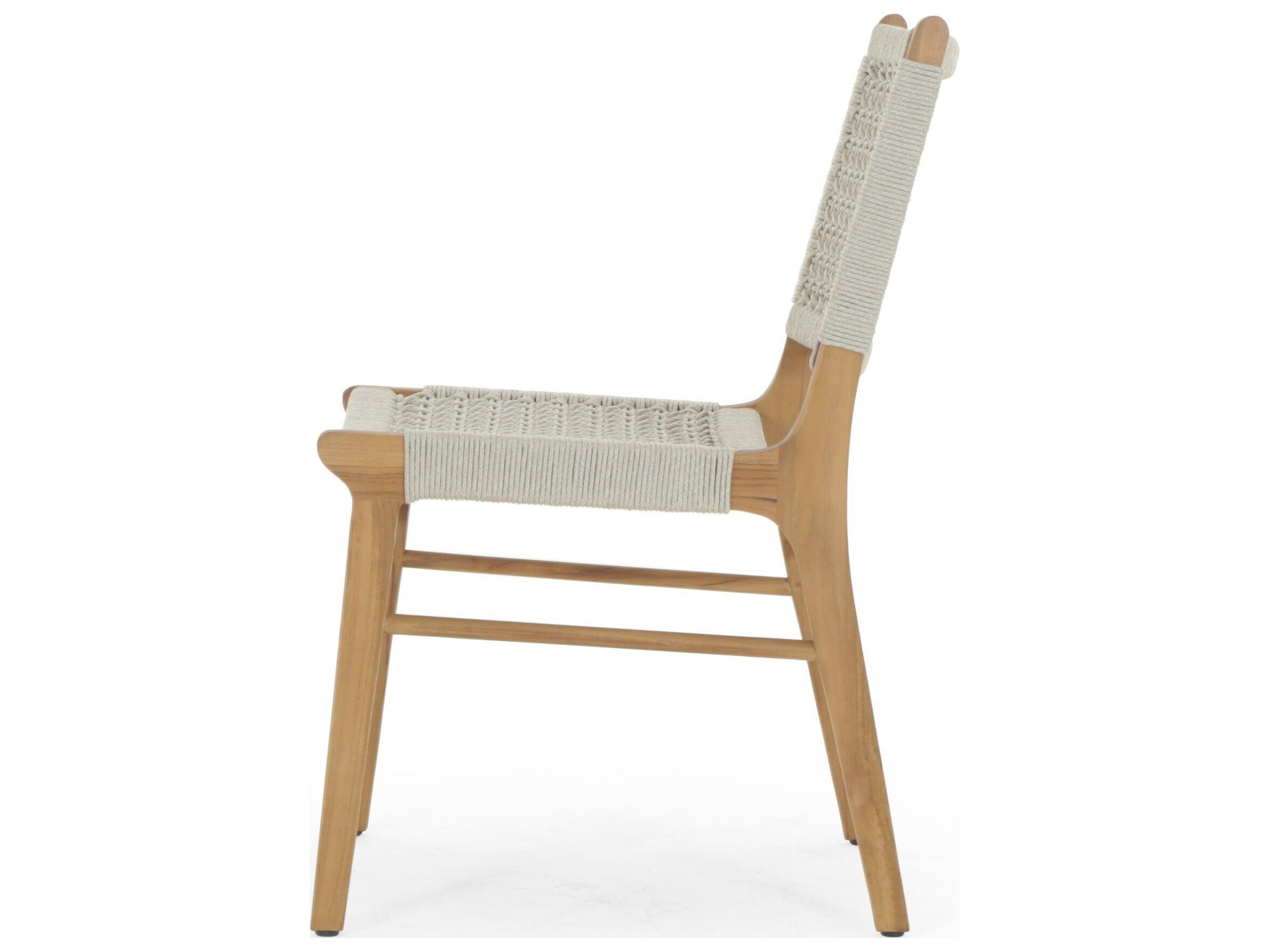 Luxecor Globetrotter Outdoor Natural Teak / Ivory Rope Dining Chair