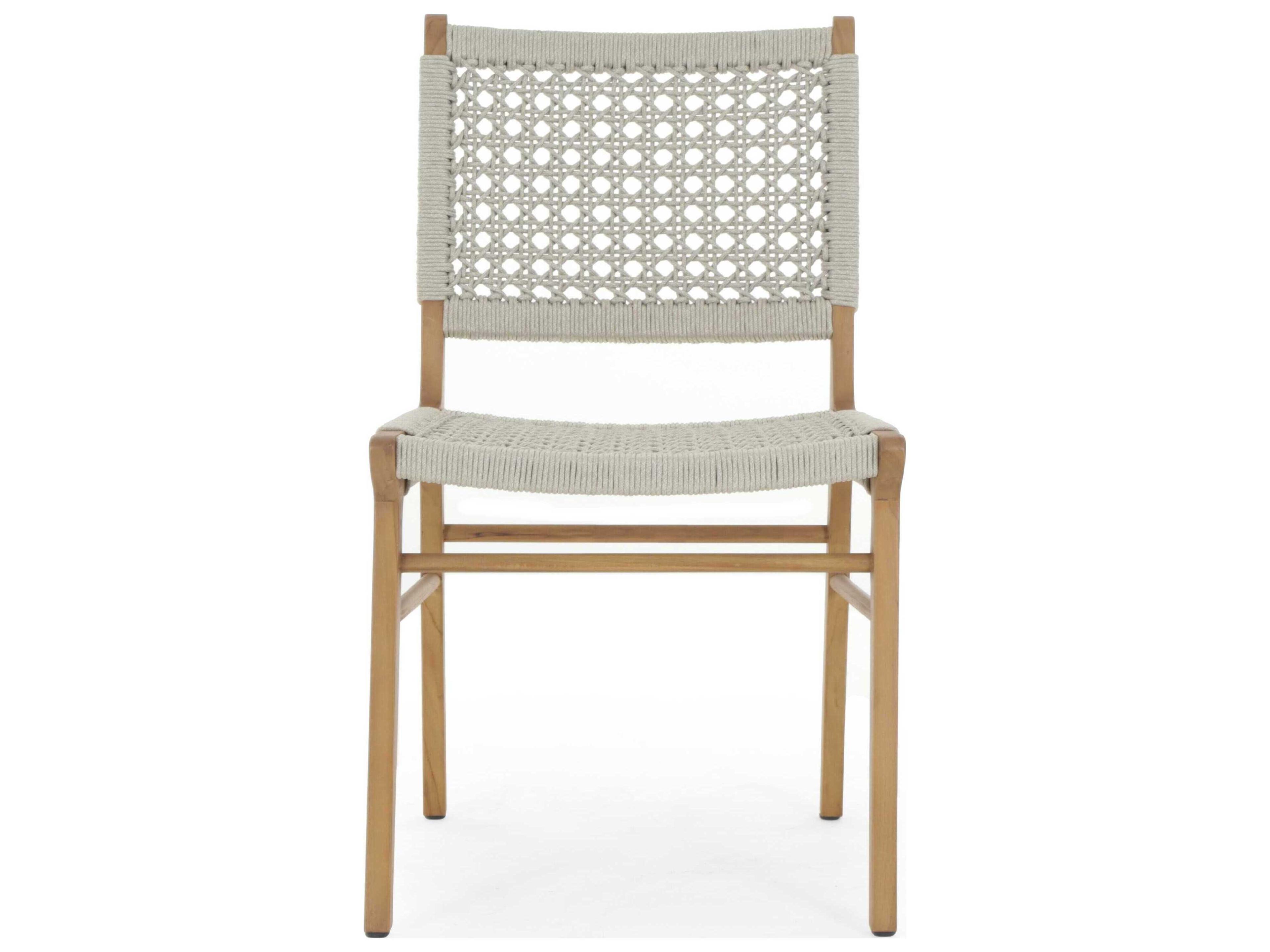 Luxecor Globetrotter Outdoor Natural Teak / Ivory Rope Dining Chair
