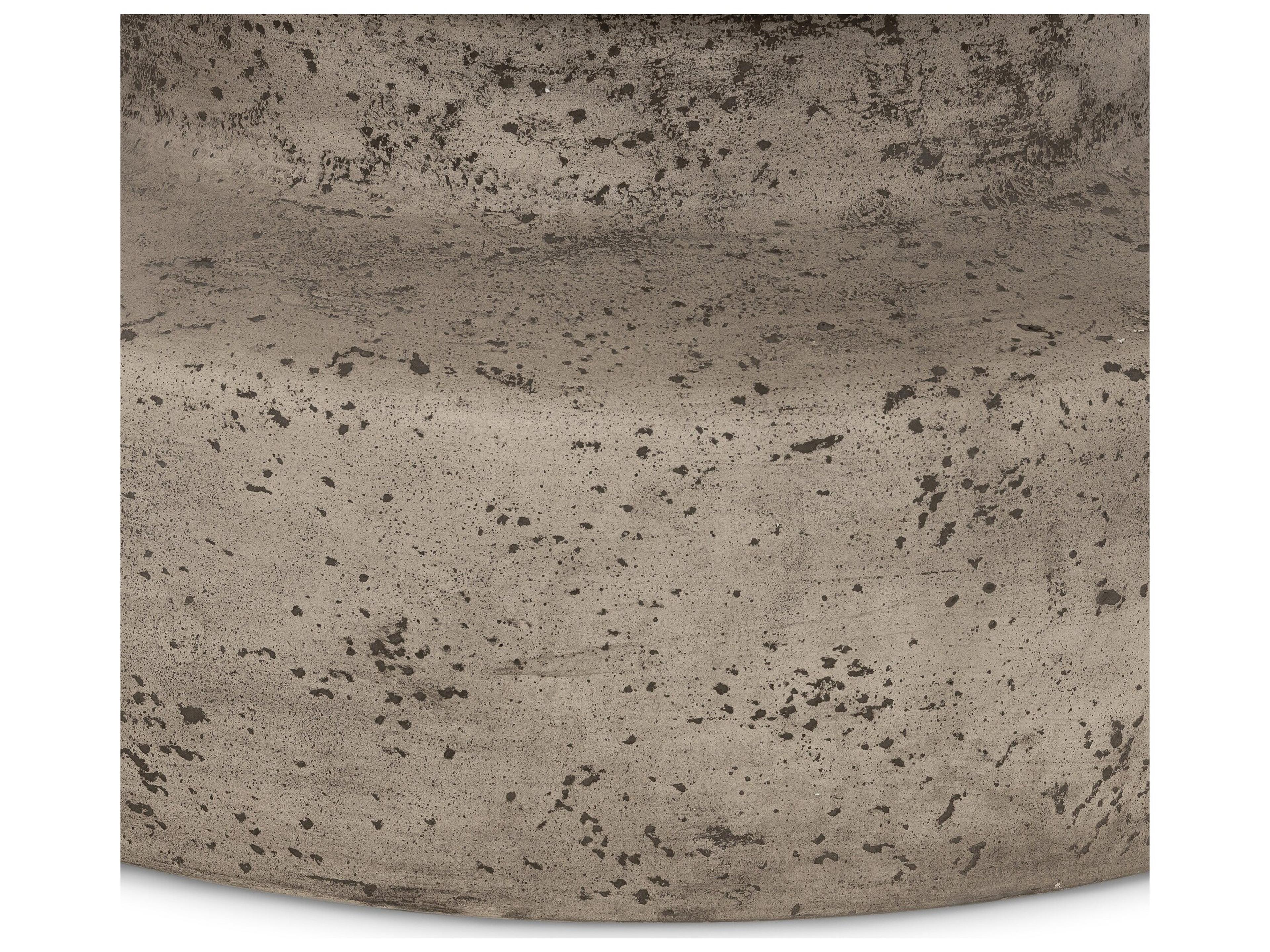 Luxecor Globetrotter Outdoor Graphite Concrete Round End Table