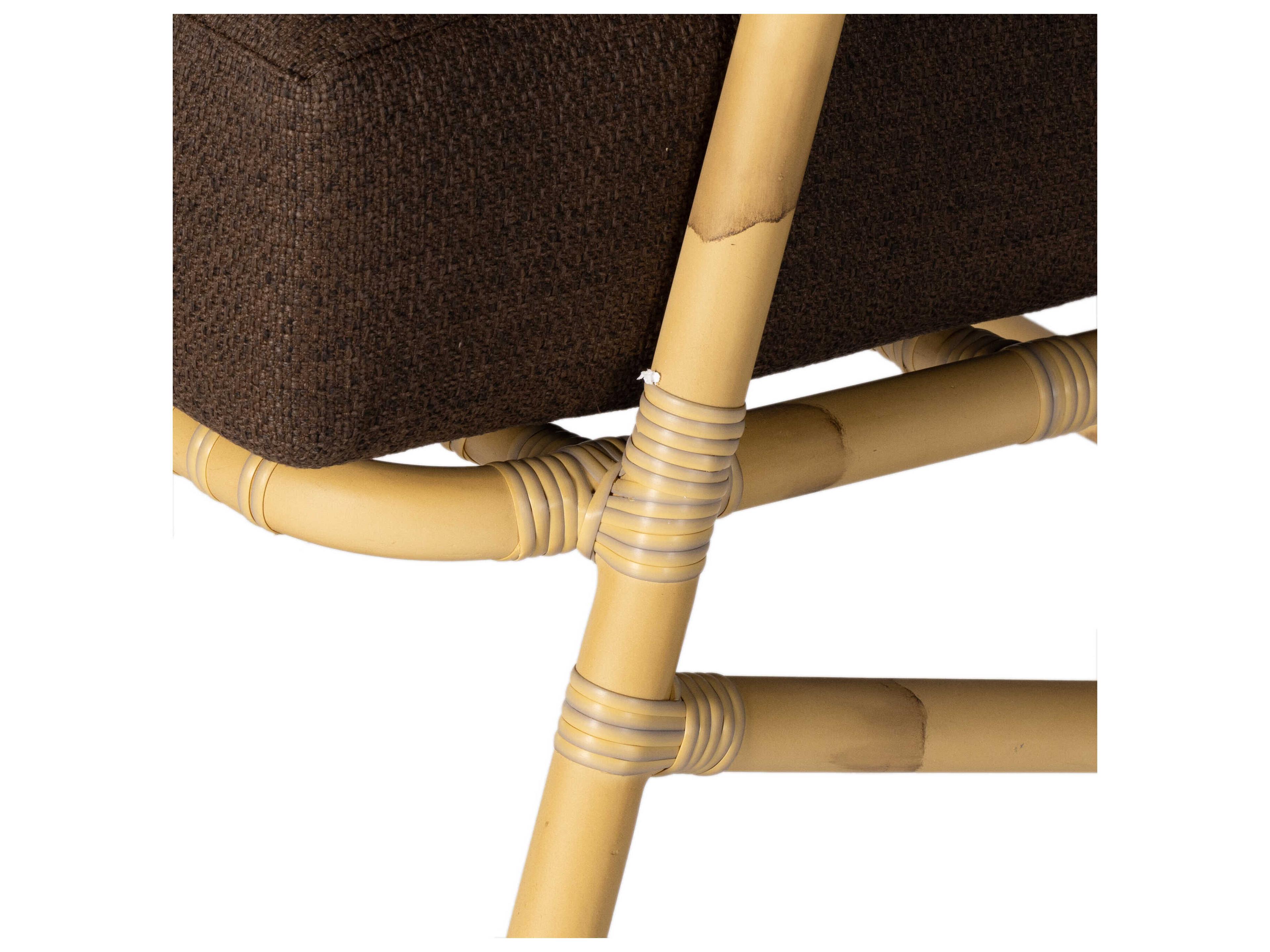 Luxecor Globetrotter Outdoor Natural Weave Lounge Chair with Commes Umber Cushion