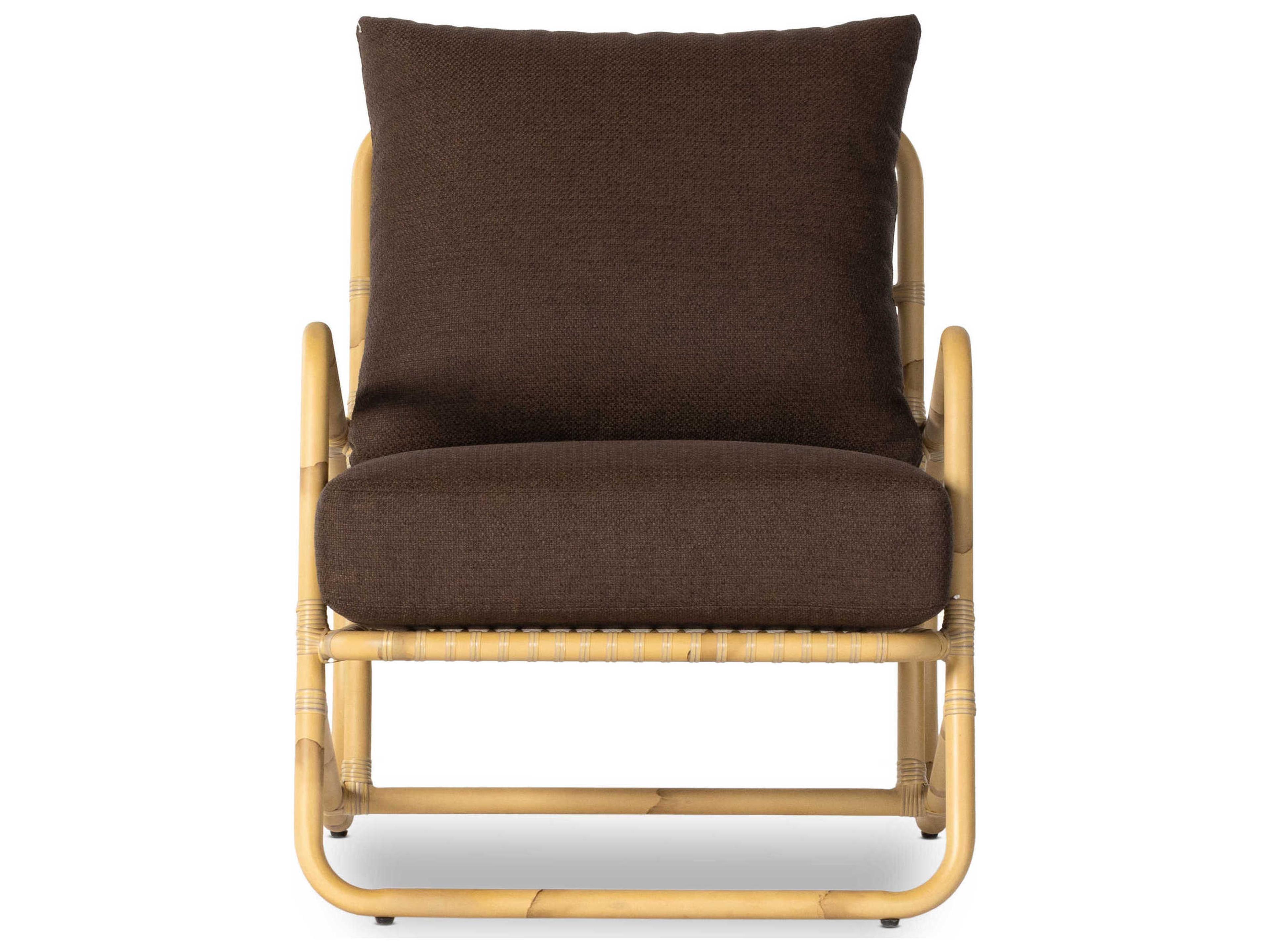 Luxecor Globetrotter Outdoor Natural Weave Lounge Chair with Commes Umber Cushion