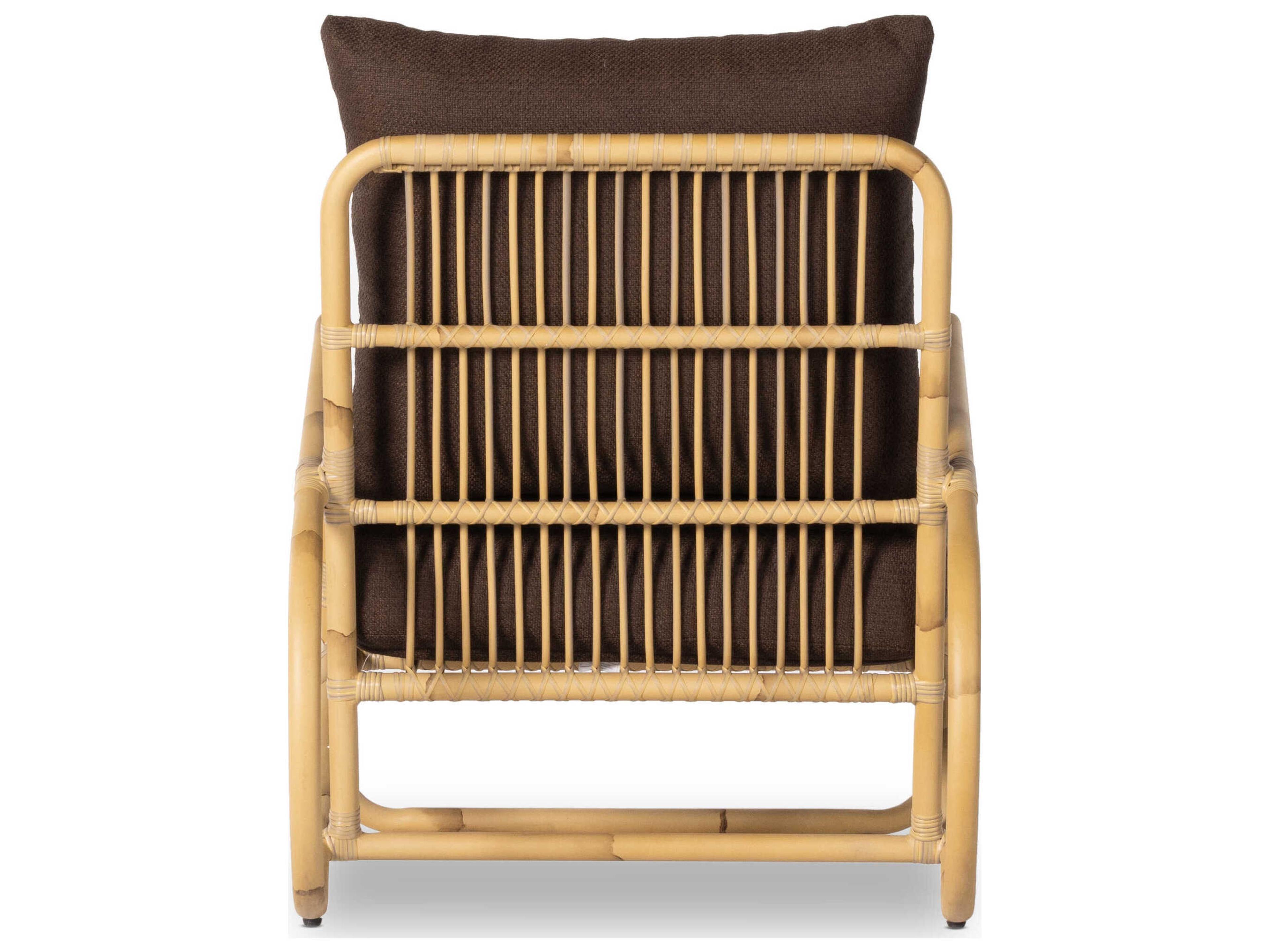 Luxecor Globetrotter Outdoor Natural Weave Lounge Chair with Commes Umber Cushion