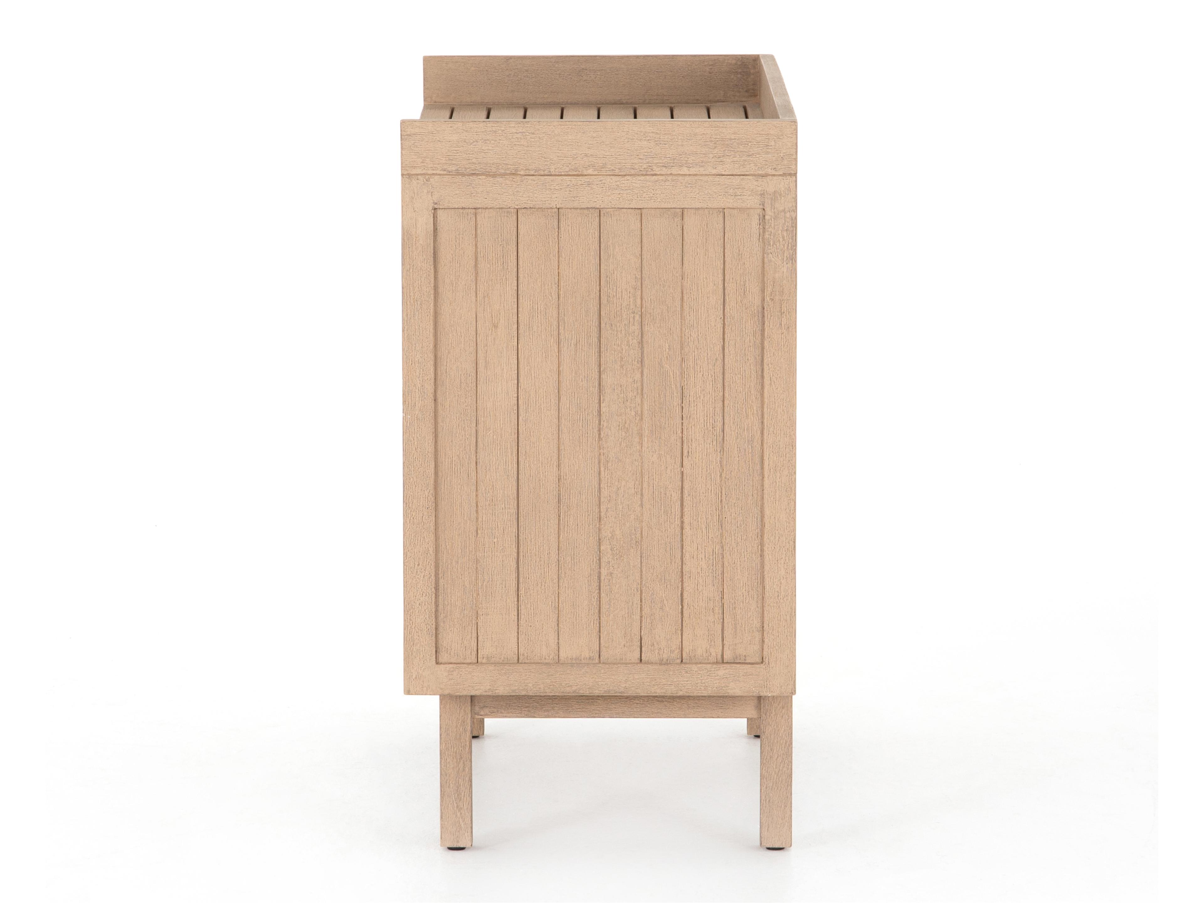 Four Hands Outdoor Solano Washed Brown Teak Rectangular Console Table