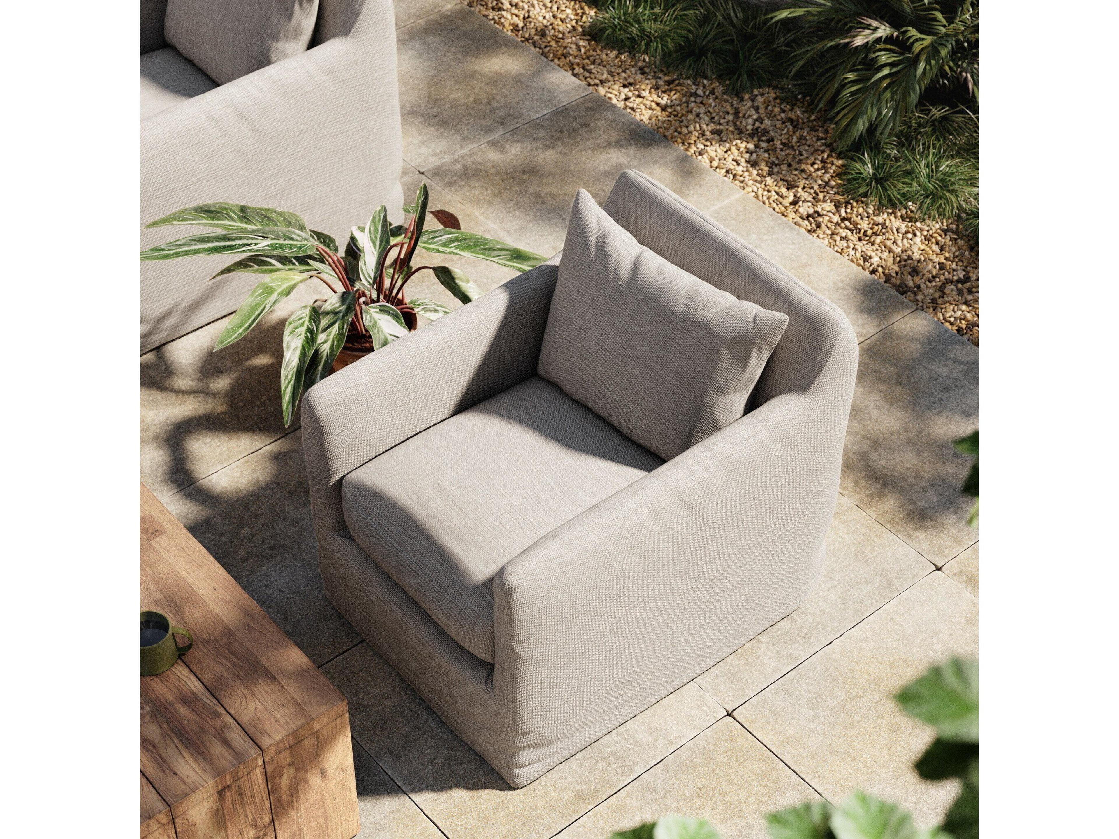 Four Hands Outdoor Solano Stone Grey Lounge Chair