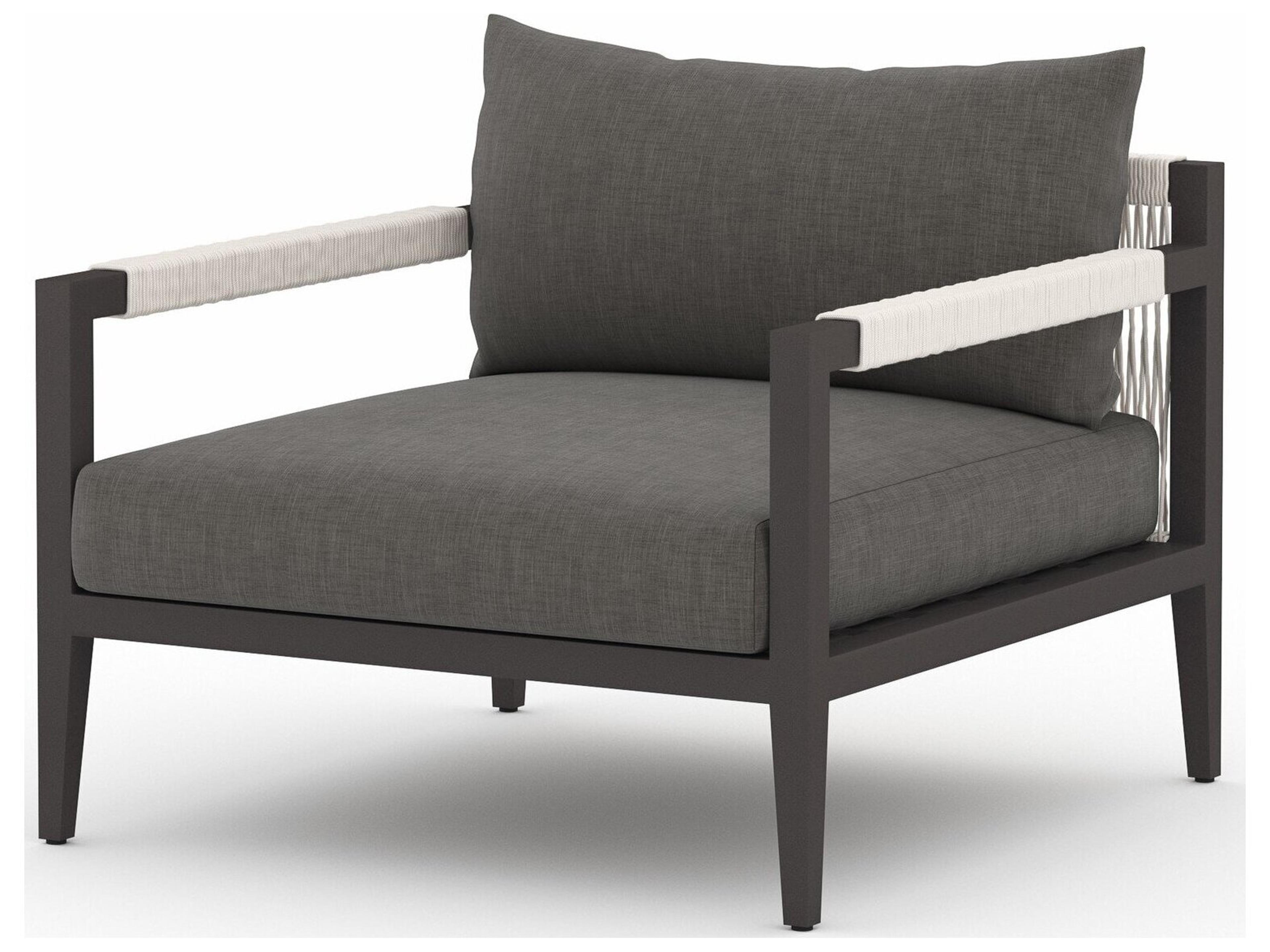 Globetrotter Outdoor Charcoal / Bronze Ivory Rope Lounge Chair