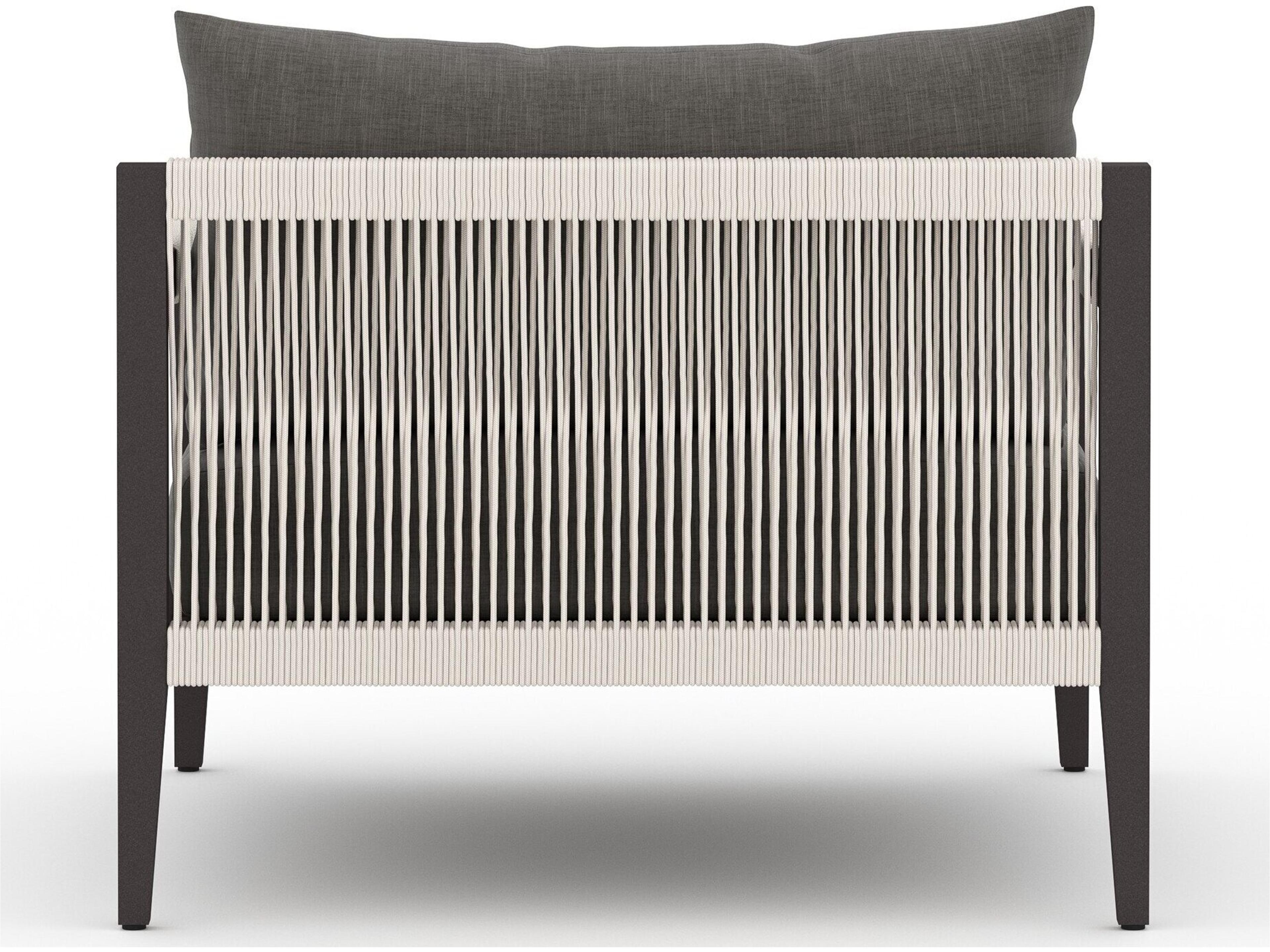 Luxecor Globetrotter Outdoor Charcoal / Bronze Ivory Rope Lounge Chair