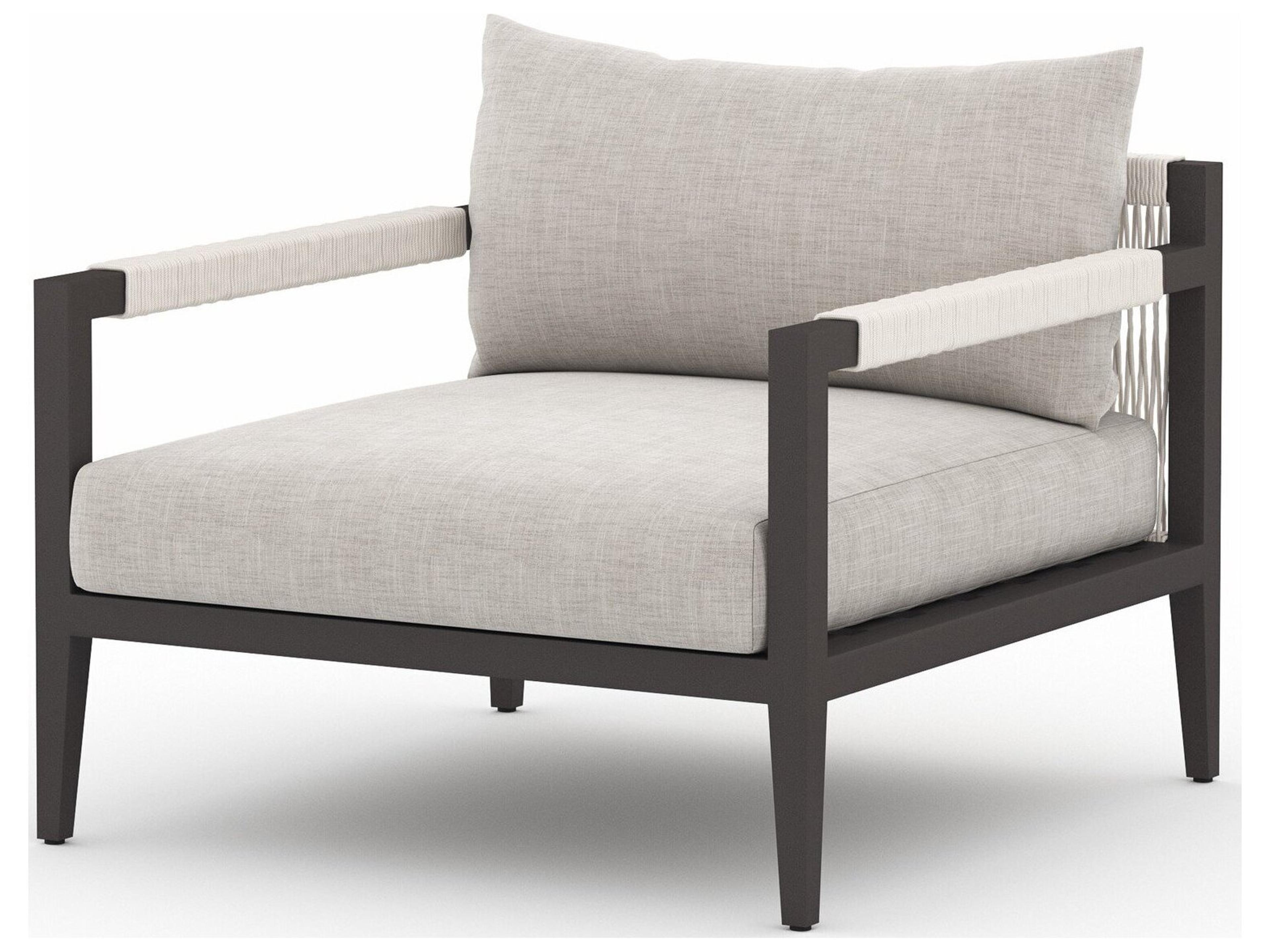 Globetrotter Outdoor Stone Grey / Bronze Ivory Rope Lounge Chair