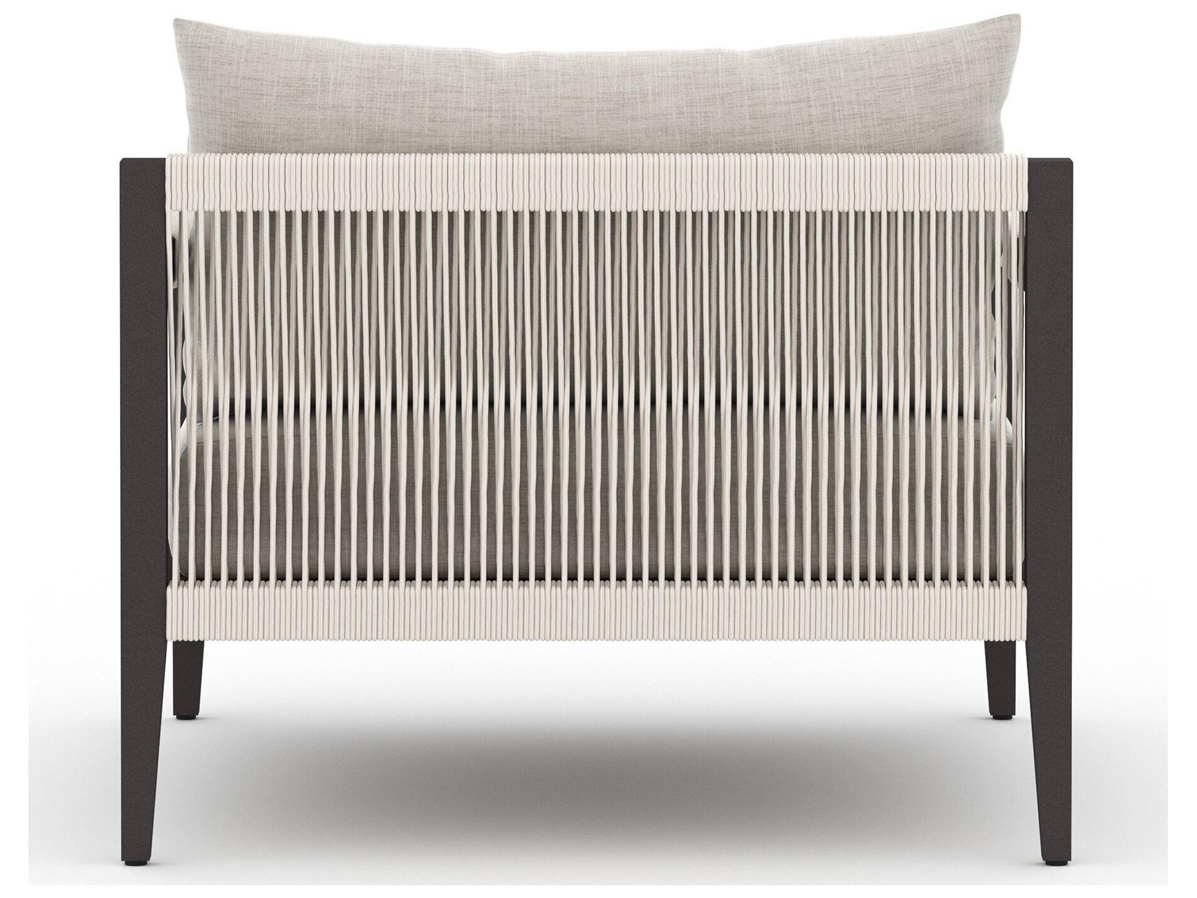 Luxecor Globetrotter Outdoor Stone Grey / Bronze Ivory Rope Lounge Chair