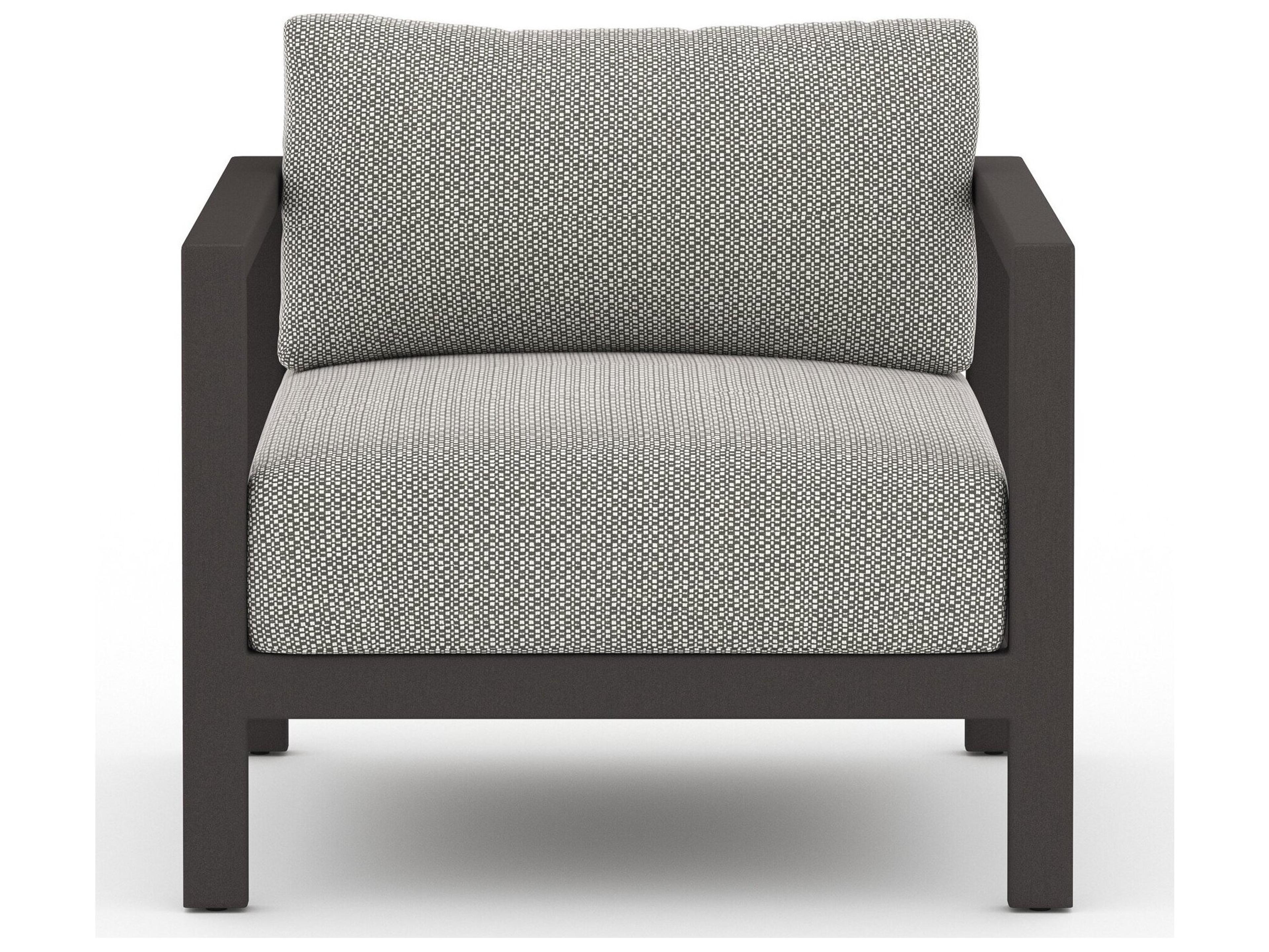 Luxecor Globetrotter Outdoor Bronze Aluminum / Ivory Rope Lounge Chair with Faye Ash Cushion